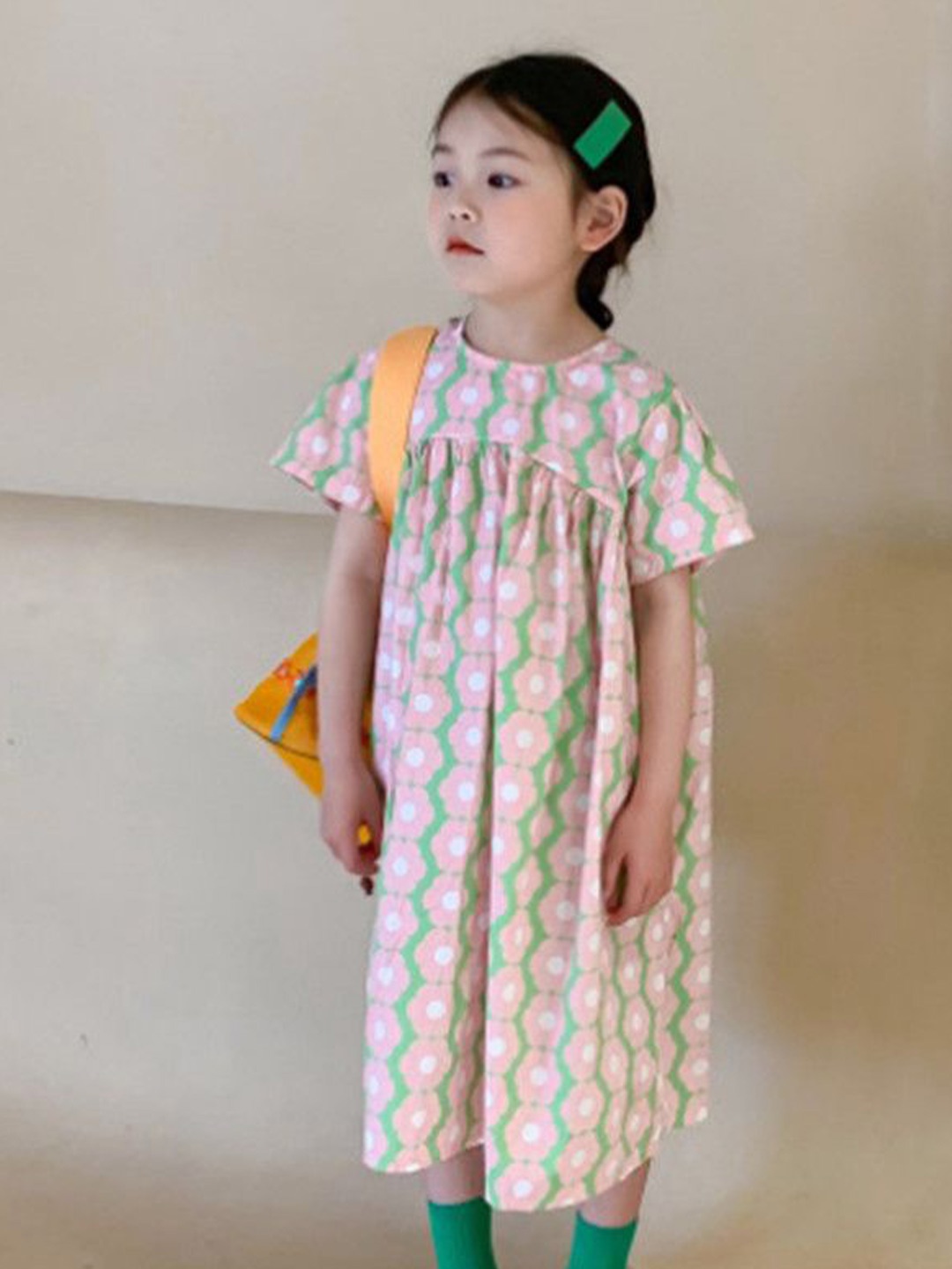 

StyleCast x Revolte Girls Floral Printed A-Line Dress, Pink