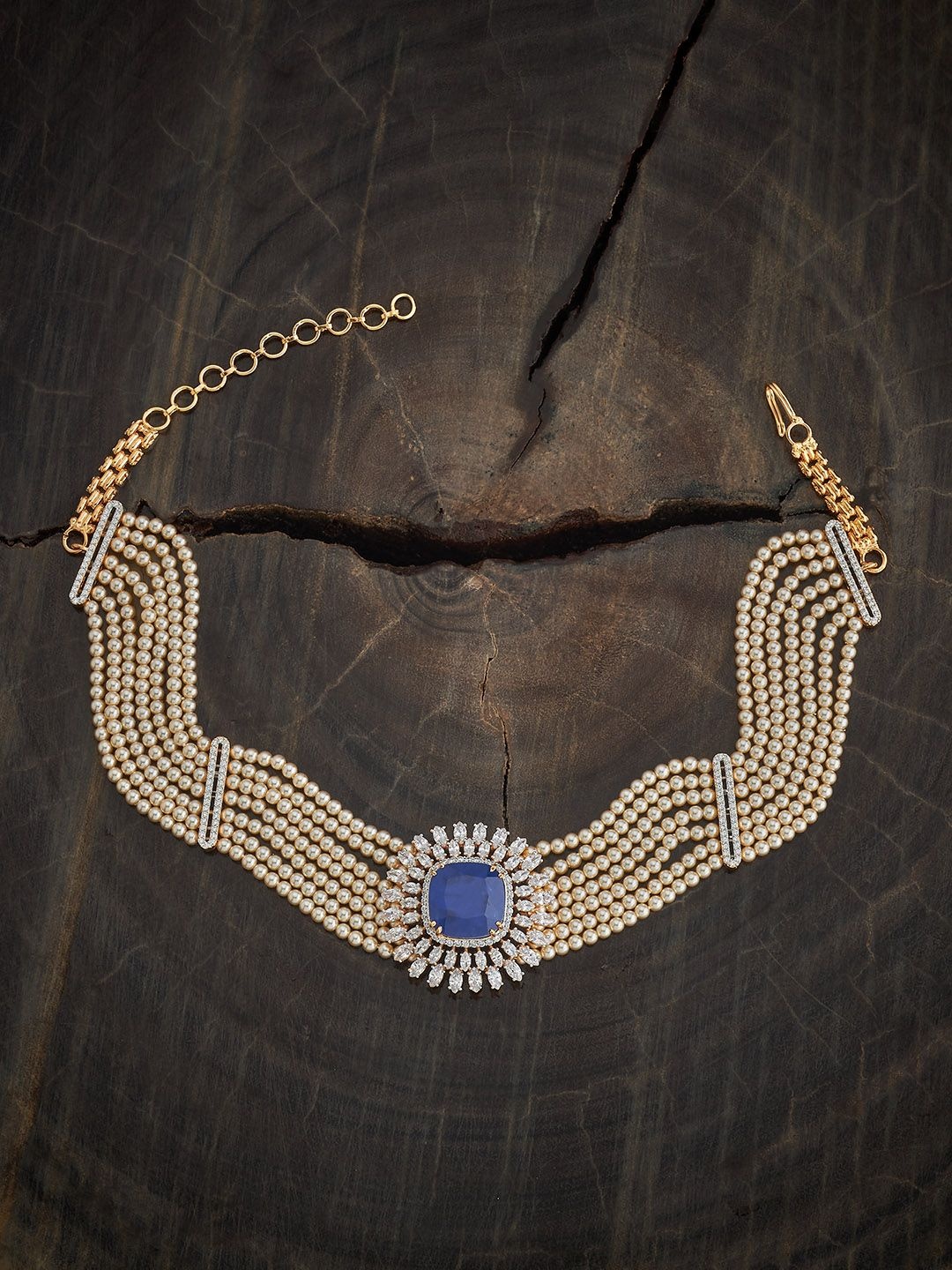 

Kushal's Fashion Jewellery Copper Necklace, Gold