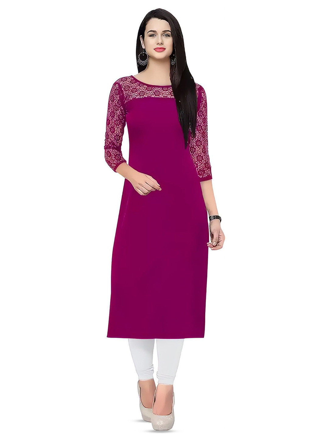 

ZELZIS A-Line Kurta, Purple