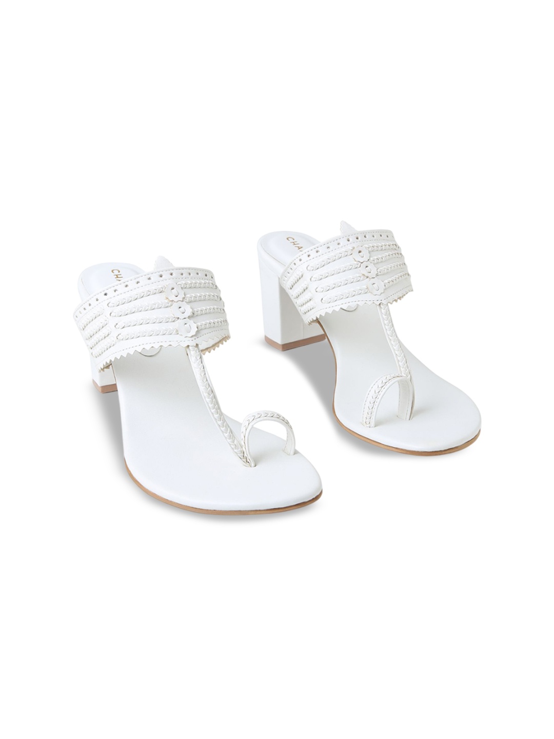 

CHAAL CHALAN PU Ethnic Block with, White