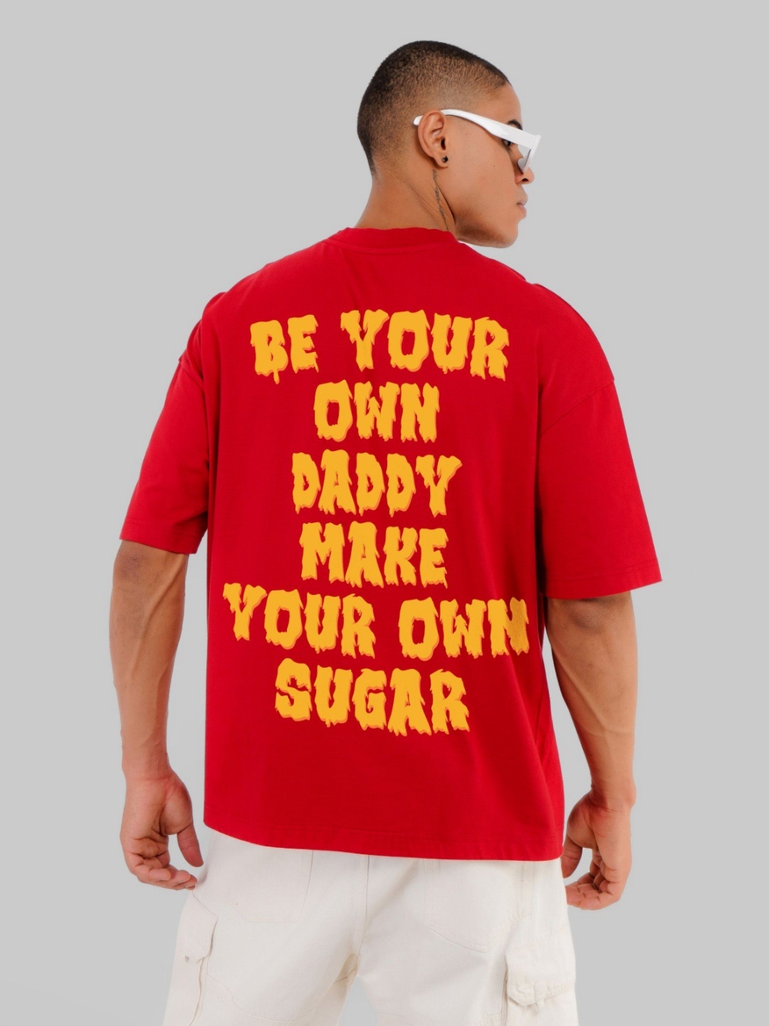 

Underrated Club Men Typography Printed Bio Finish Applique T-shirt, Red