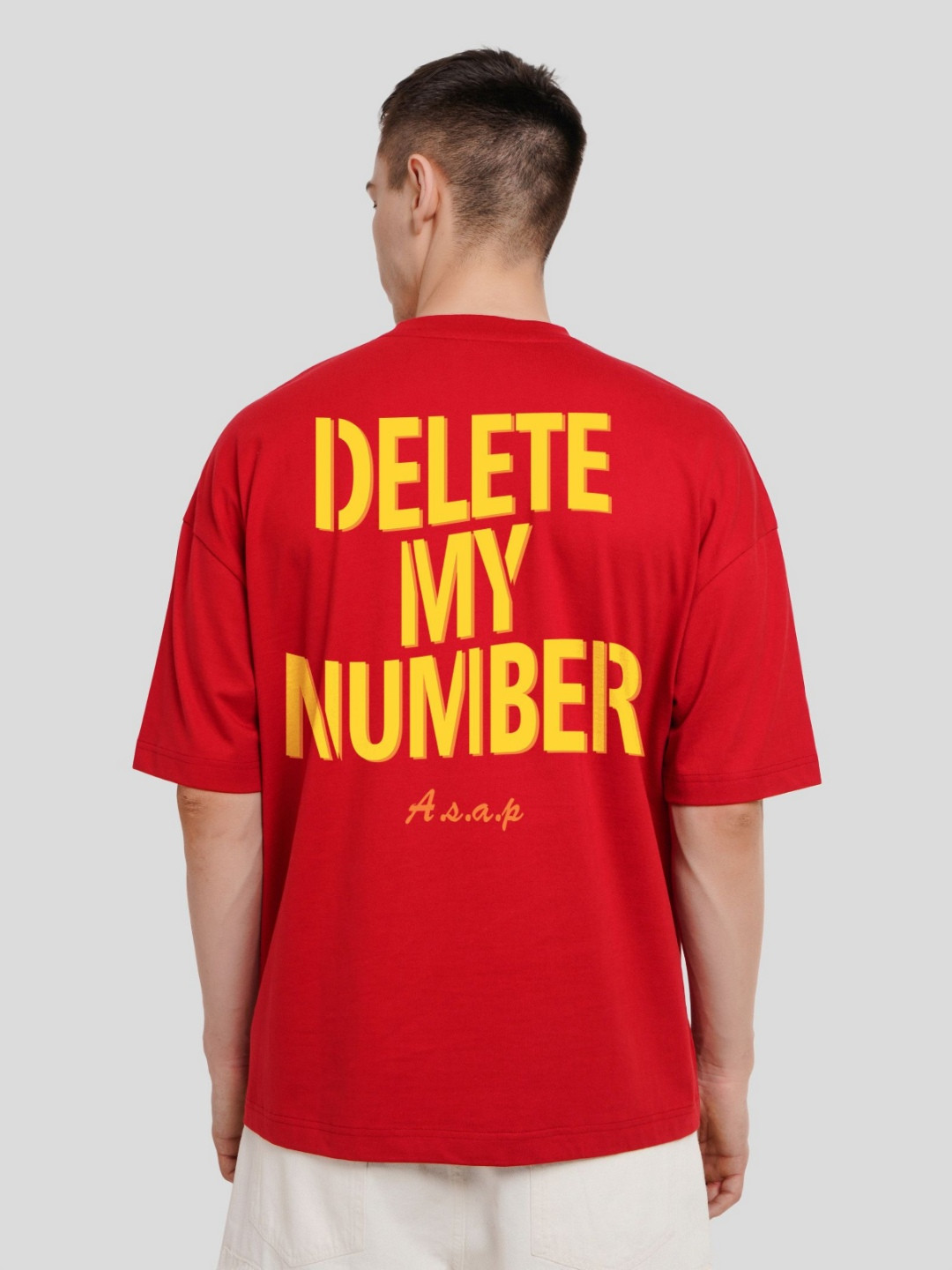 

Underrated Club Men Typography Printed Bio Finish Applique T-shirt, Red