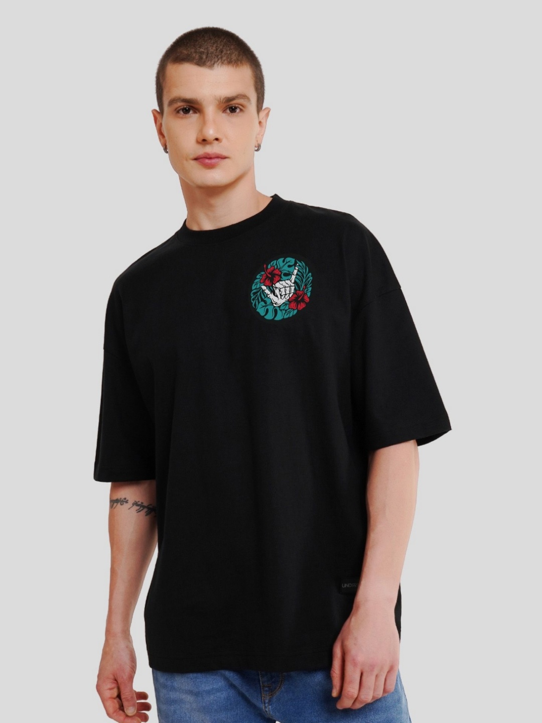 

Underrated Club Men Printed Bio Finish T-shirt, Black