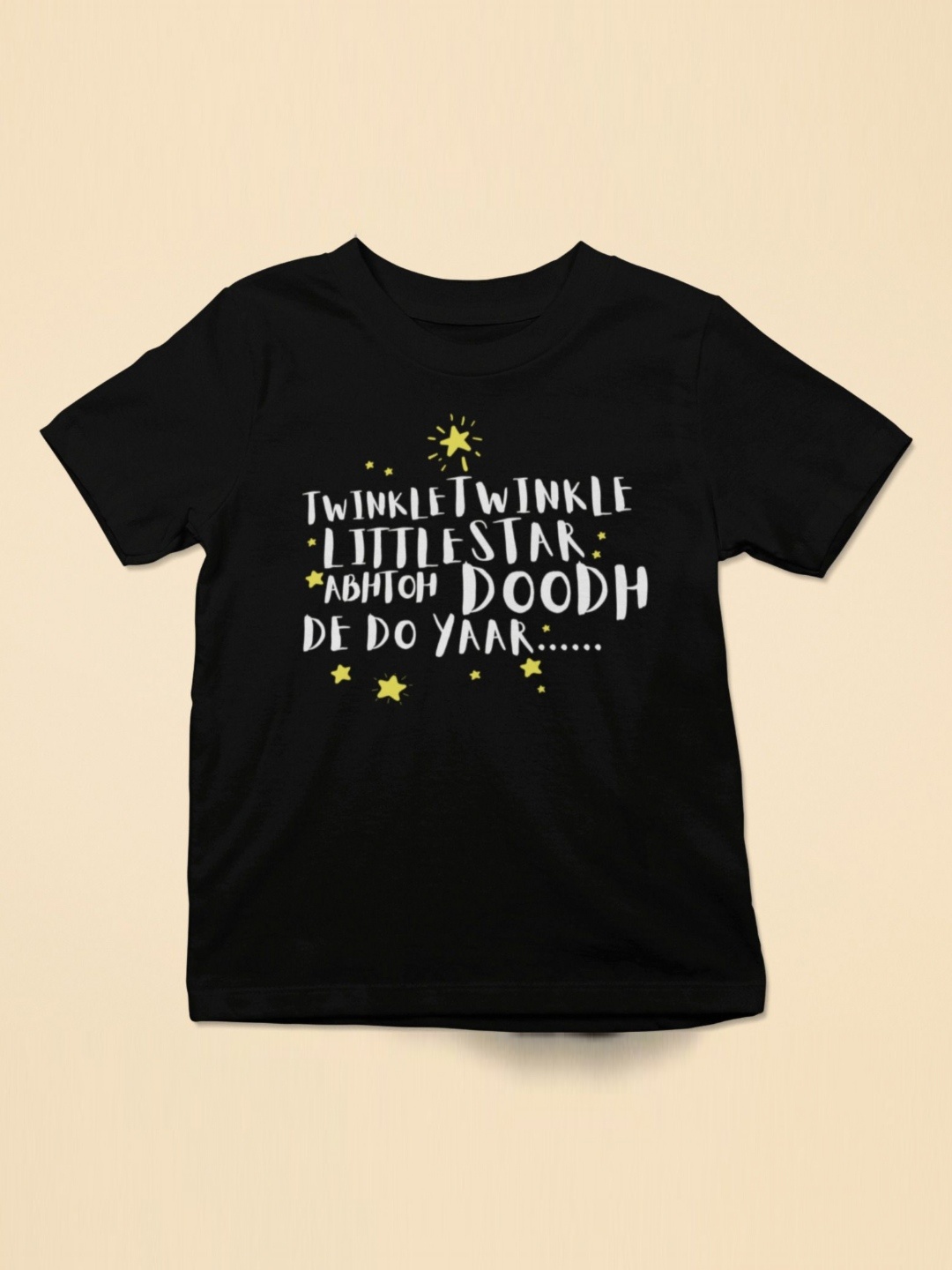 

YK X First Laugh Boys Printed T-shirt, Black