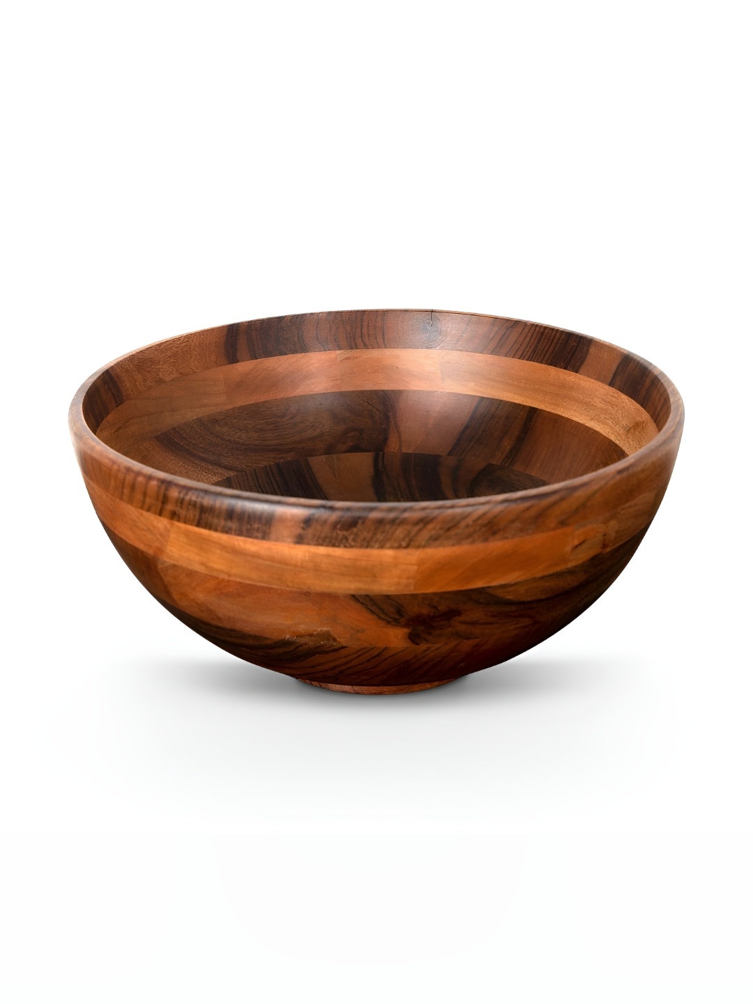

IAAH Handcrafted Ekatra Wooden Bowl Set For Kitchen Earth-Friendly, Brown
