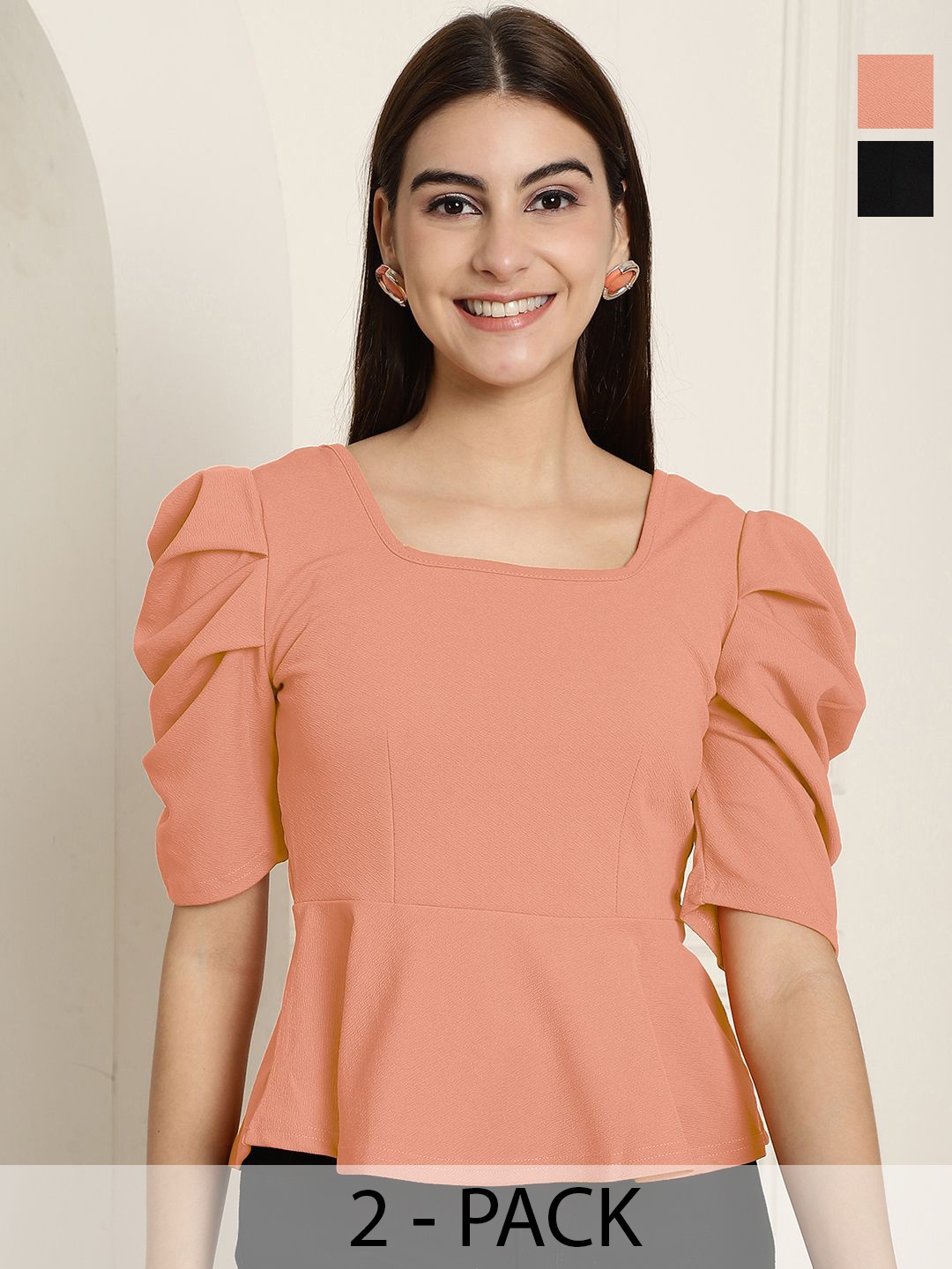

Tromko Puff Sleeve Top, Multi