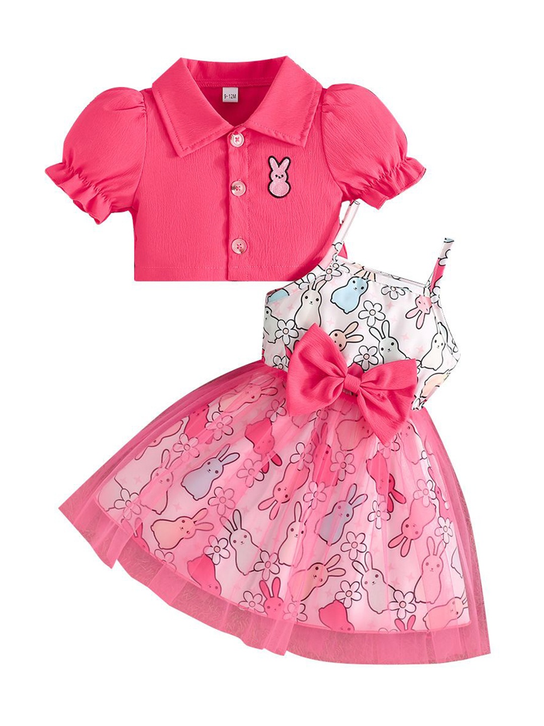

StyleCast x Revolte Infants Shirt Collar Short Sleeves Top & Skirt, Red