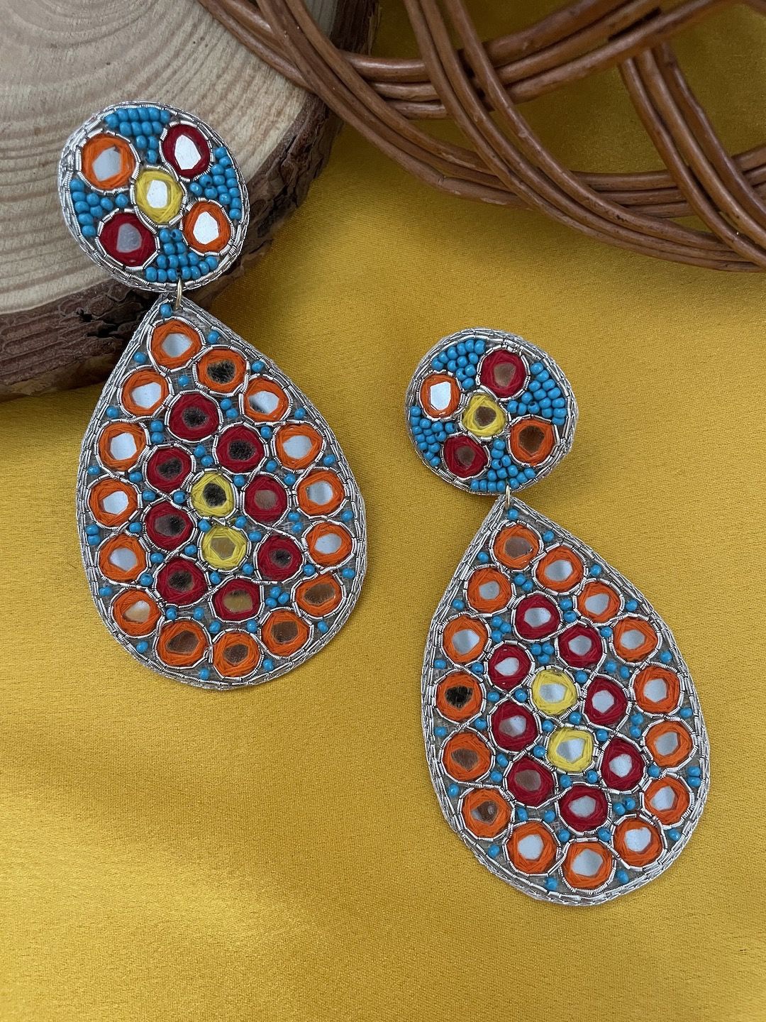 

Digital Dress Room Classic Artificial Beads Contemporary Drop Earrings, Blue
