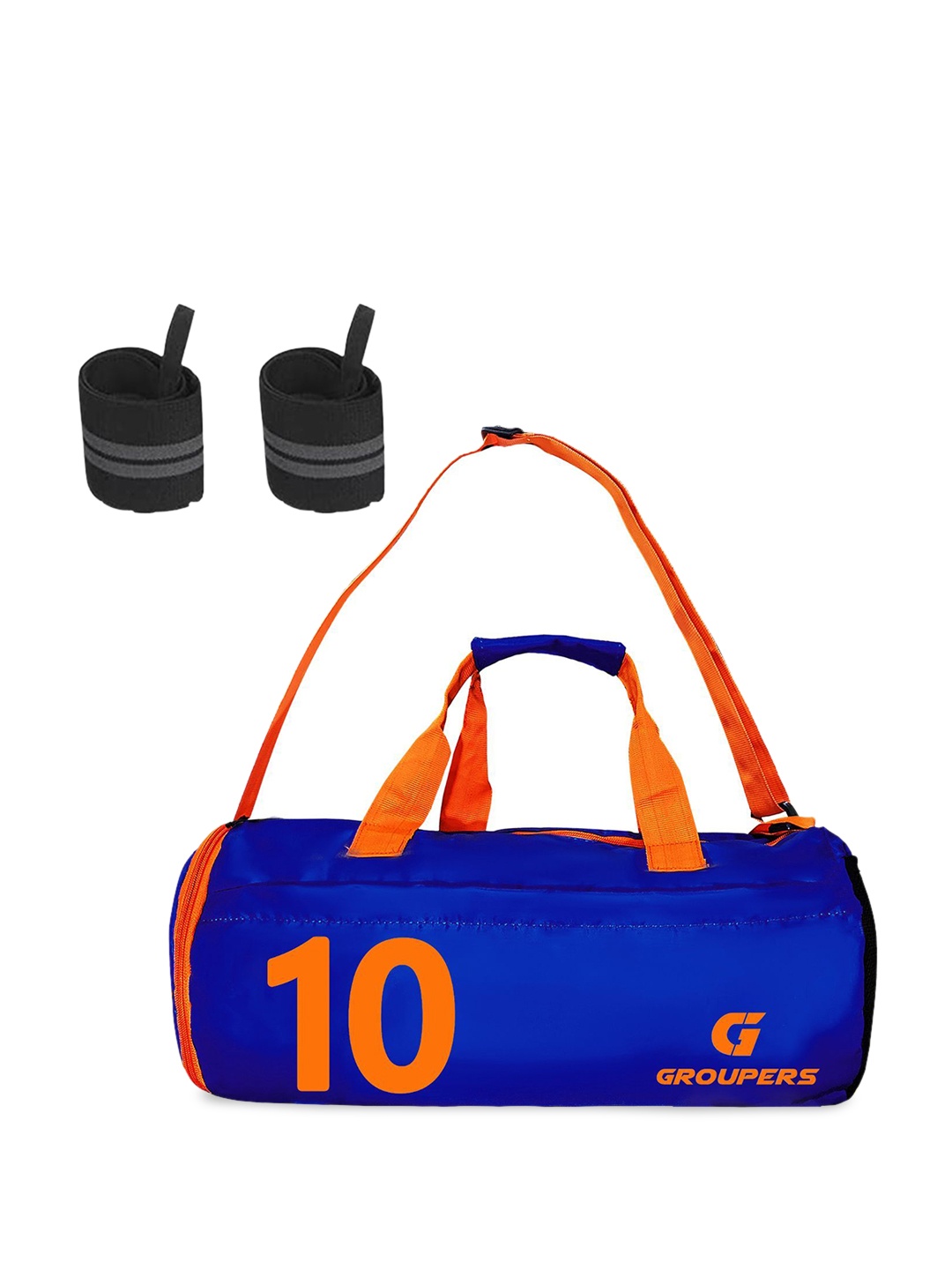

GROUPERS Medium Foldable Sports or Gym Duffel Bag, Blue