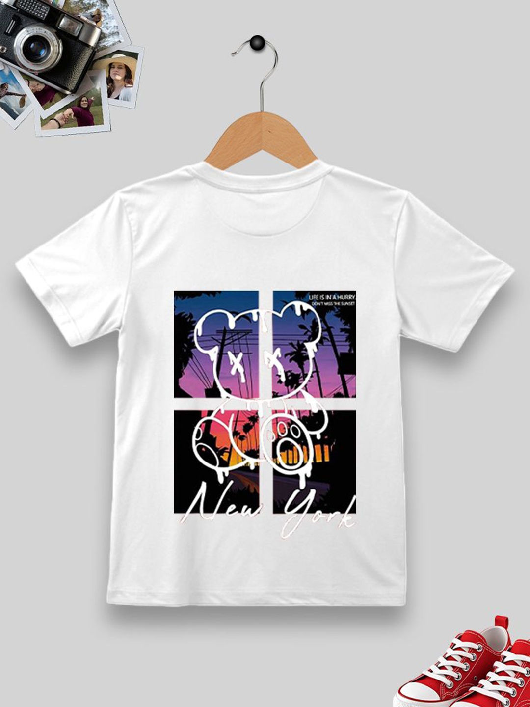 

Dagcros Boys Printed T-shirt, White