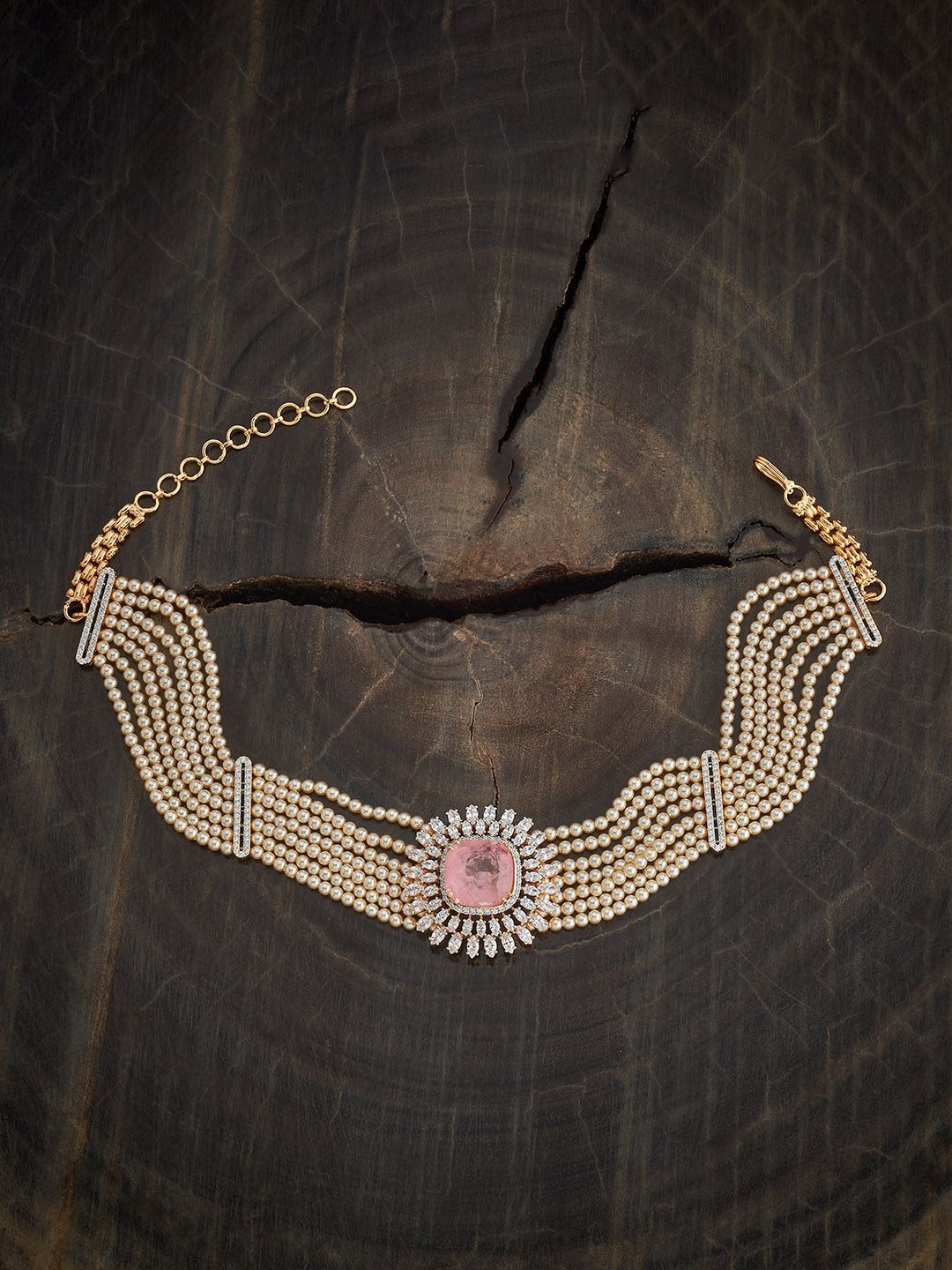 

Kushal's Fashion Jewellery Copper Necklace, Gold
