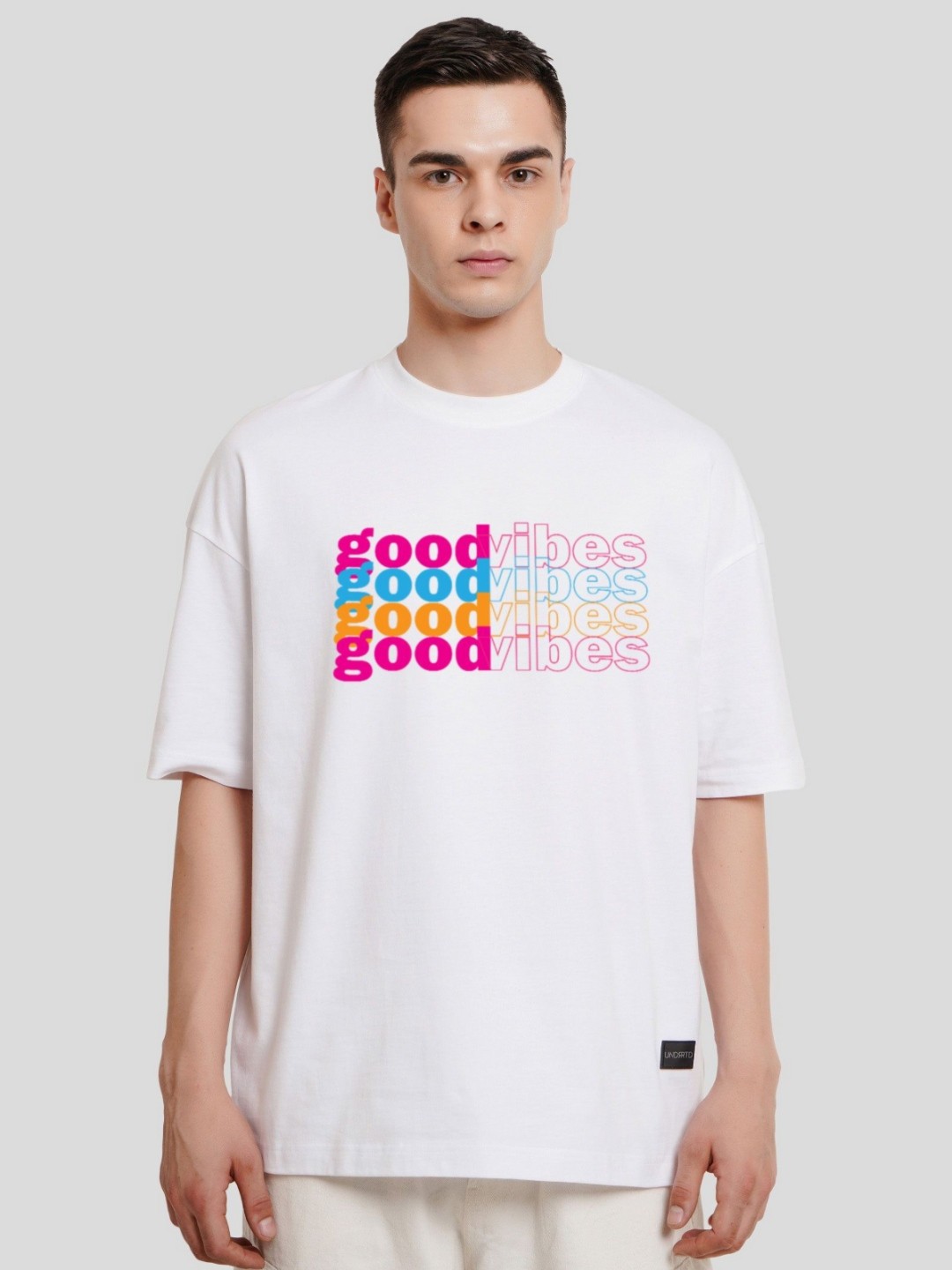 

Underrated Club Men Typography Printed Bio Finish Applique T-shirt, White