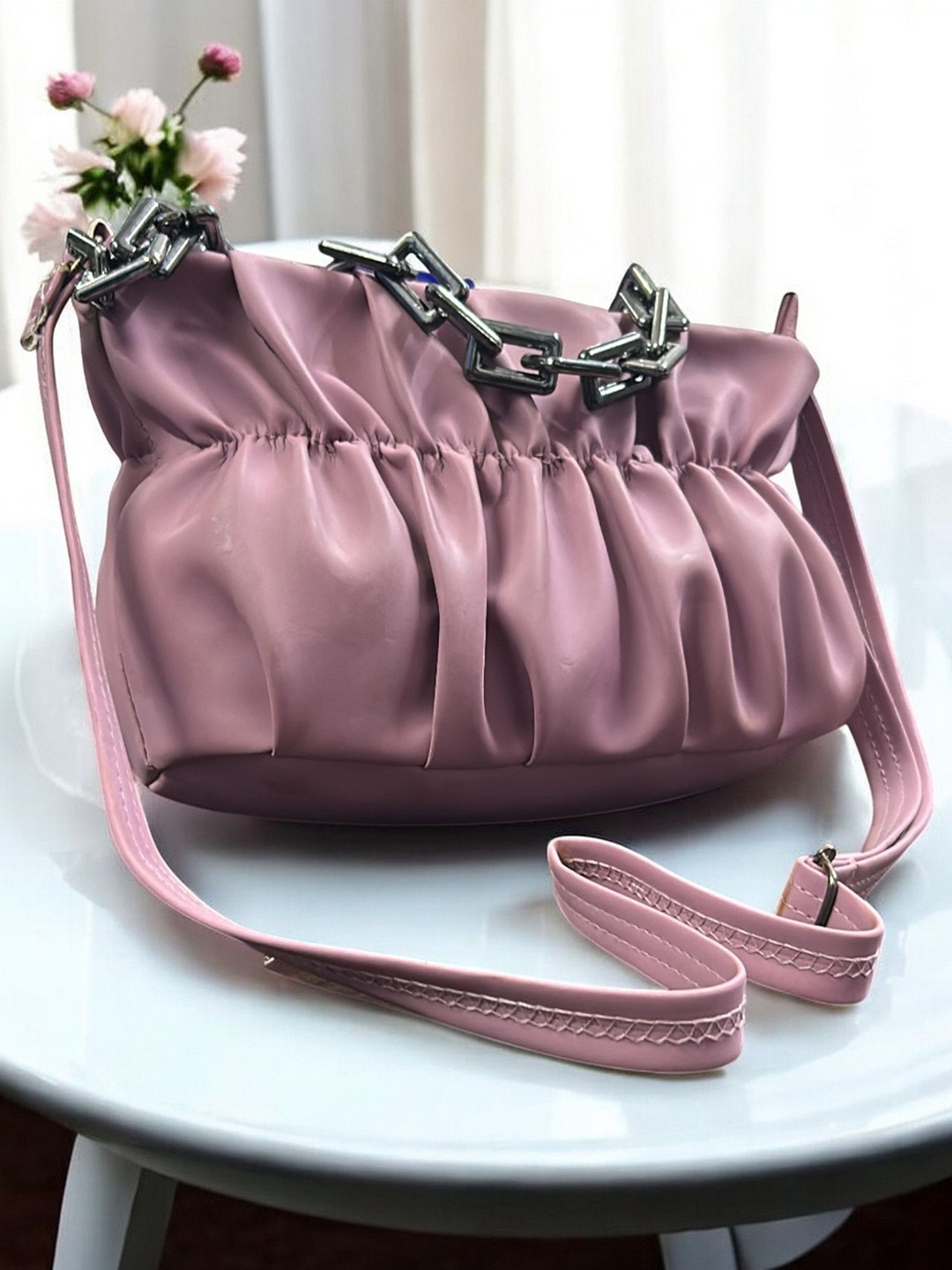 

CLARIS JAMES PU Sling Bag, Pink