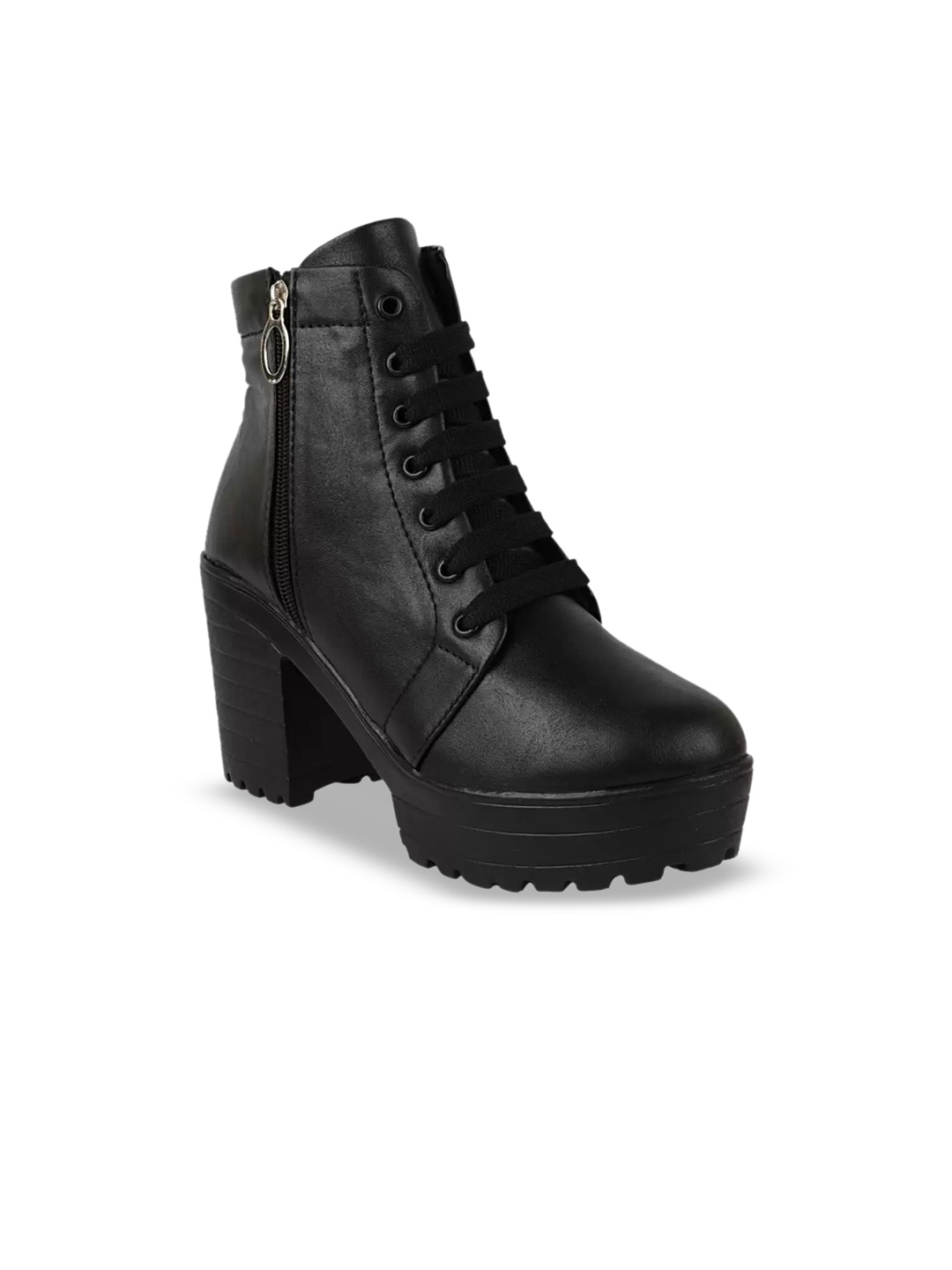 

STRASSE PARIS Women Ankle Length Block Heeled Boots, Black