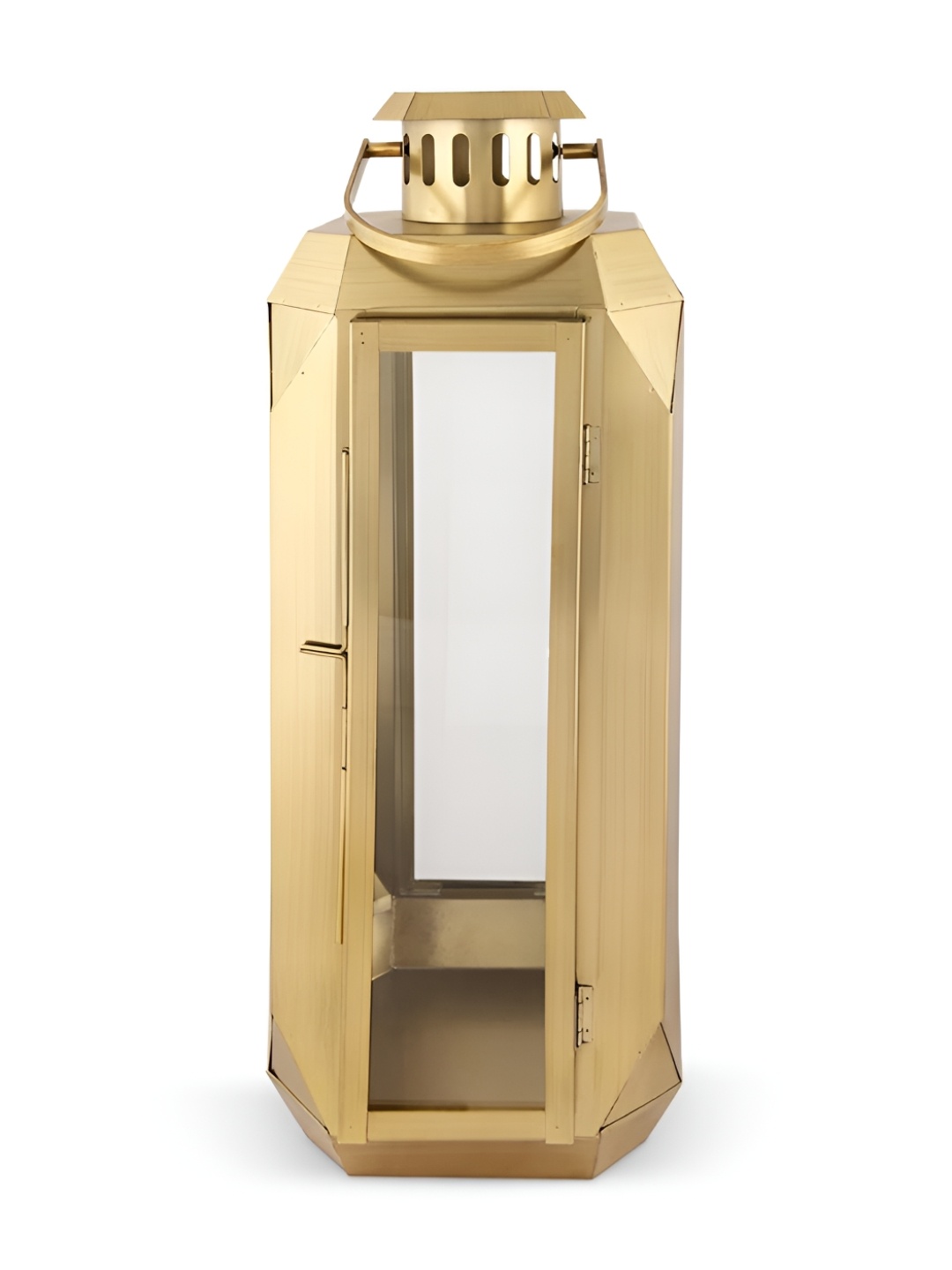 

IAAH Gold-Toned Metal & Glass Candle Holder