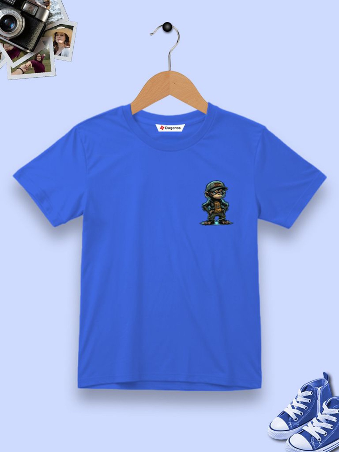 

Dagcros Boys Printed T-shirt, Blue