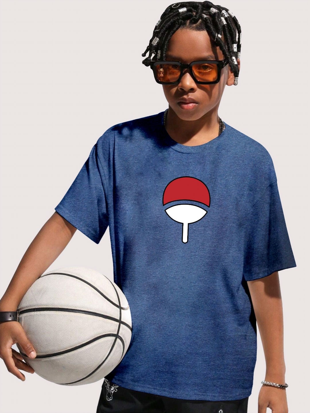 

LOCAVESTIR Boys Printed T-shirt, Blue