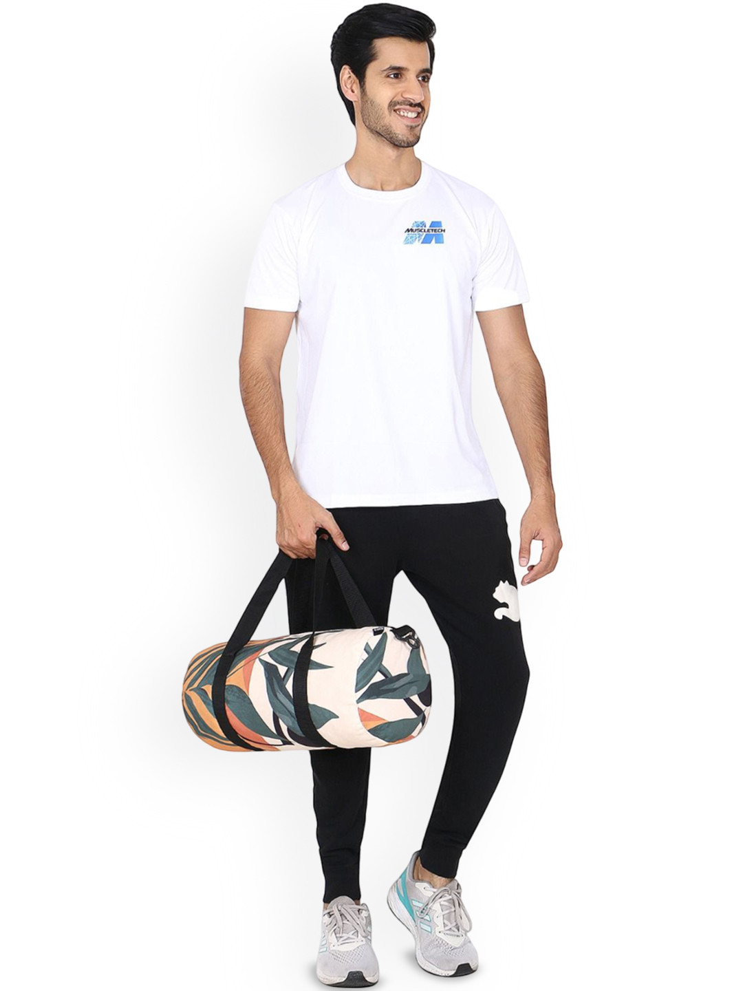 

the sack co Printed Medium Sports or Gym Duffel Bag, White