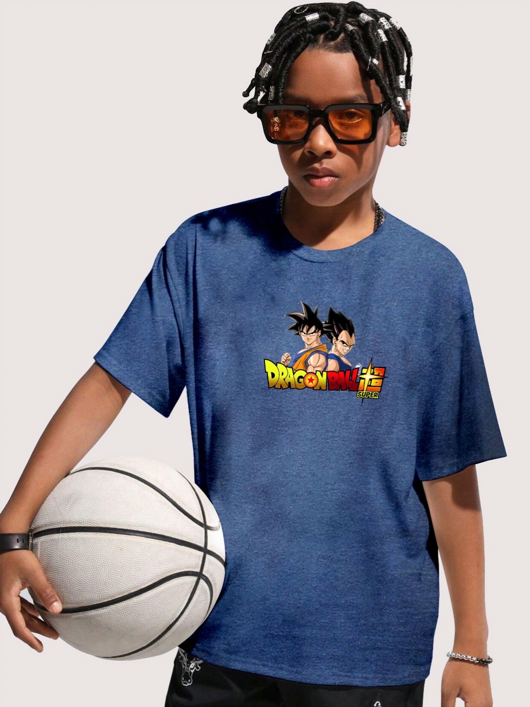 

LOCAVESTIR Boys Printed T-shirt, Blue
