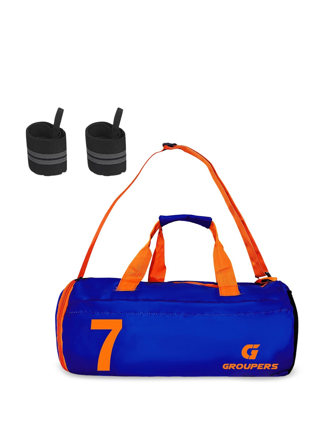 

GROUPERS Medium Foldable Sports or Gym Duffel Bag, Blue