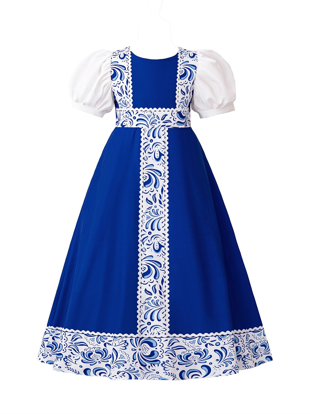 

StyleCast x Revolte Girls Ethnic Motifs Print Applique Maxi Gown Dress, Blue