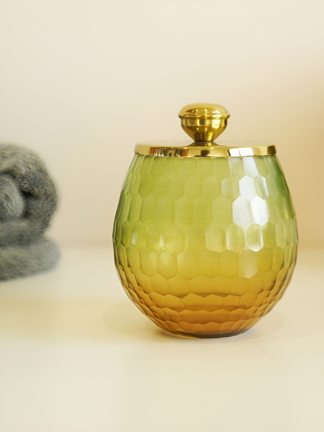 

WOODEN STREET Gold-Toned & Green Glass Fashion