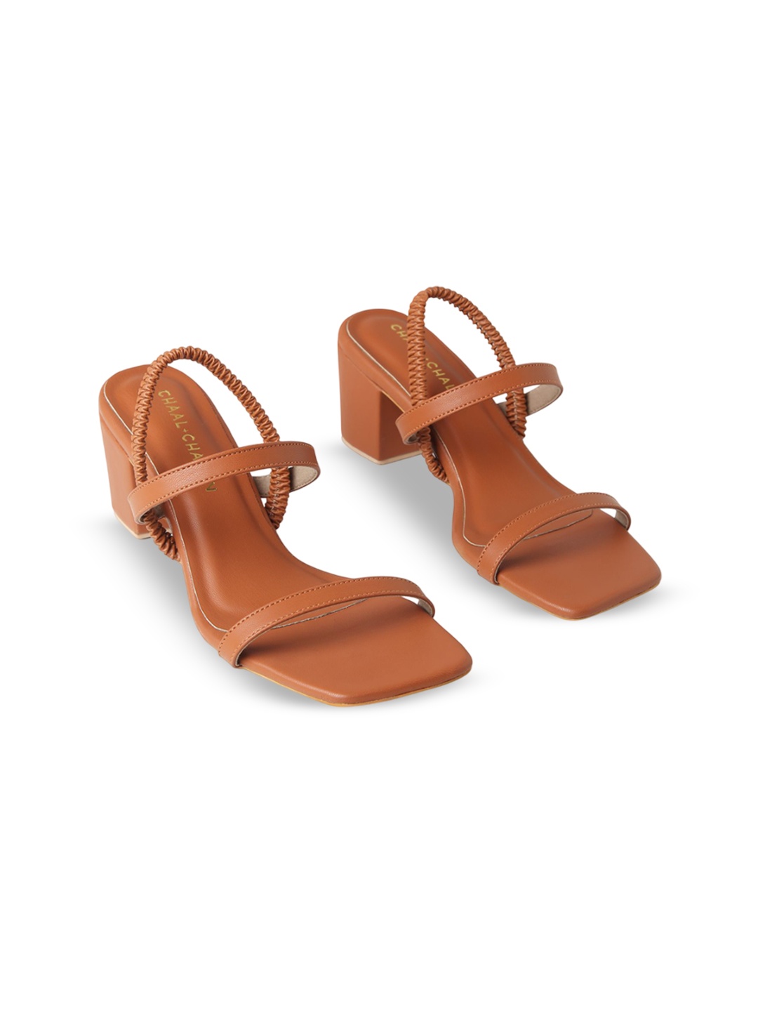 

CHAAL CHALAN PU Work Block Sandals, Beige