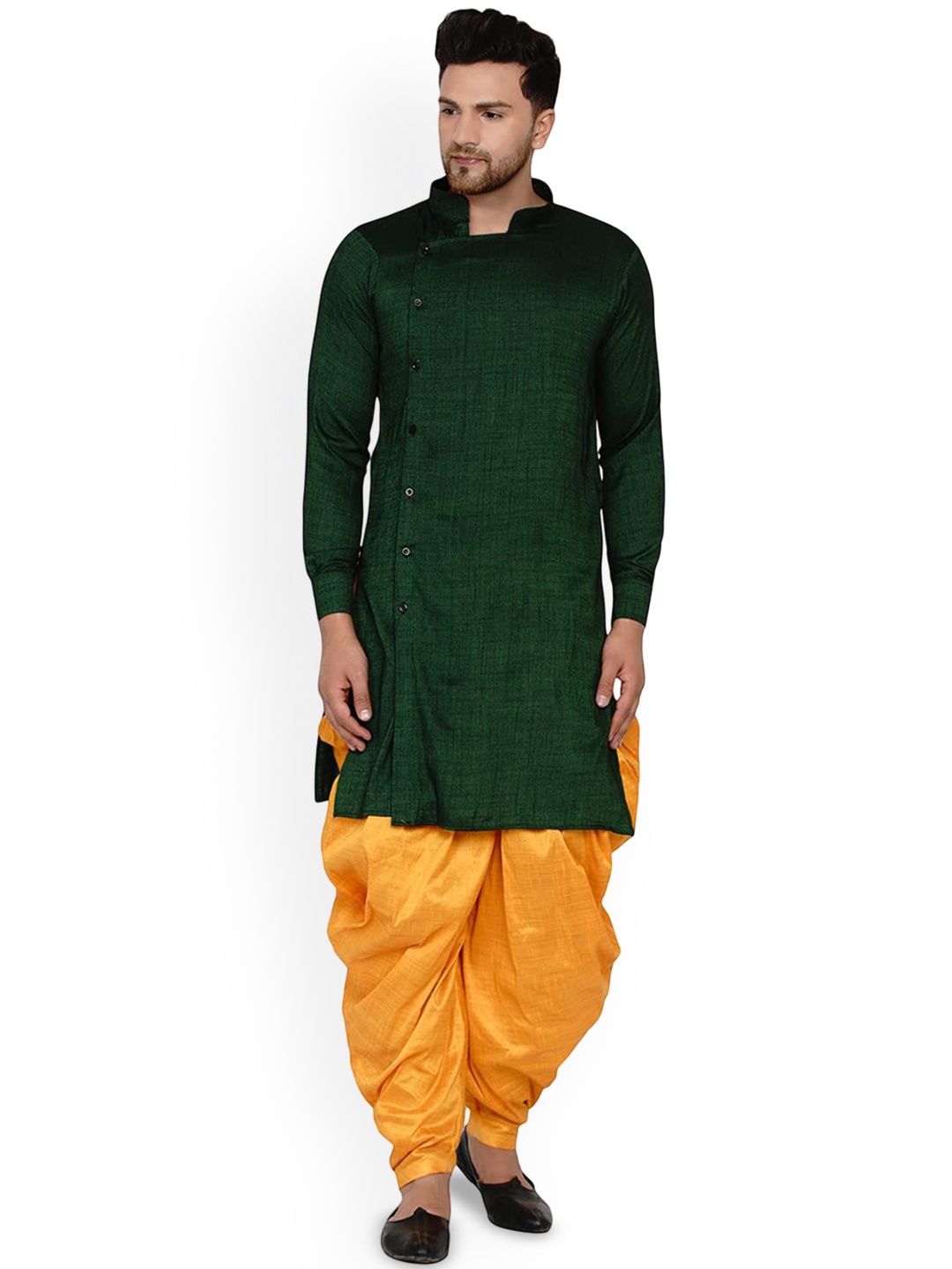 

VEERA PARIDHAAN Mandarin Collar Straight Kurta, Green