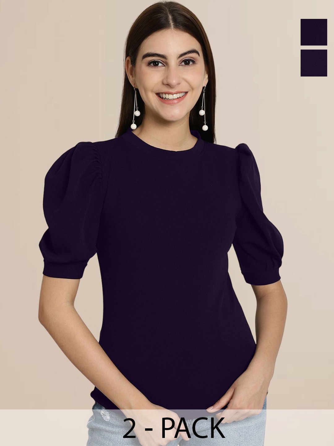 

Tromko Puff Sleeve Top, Multi