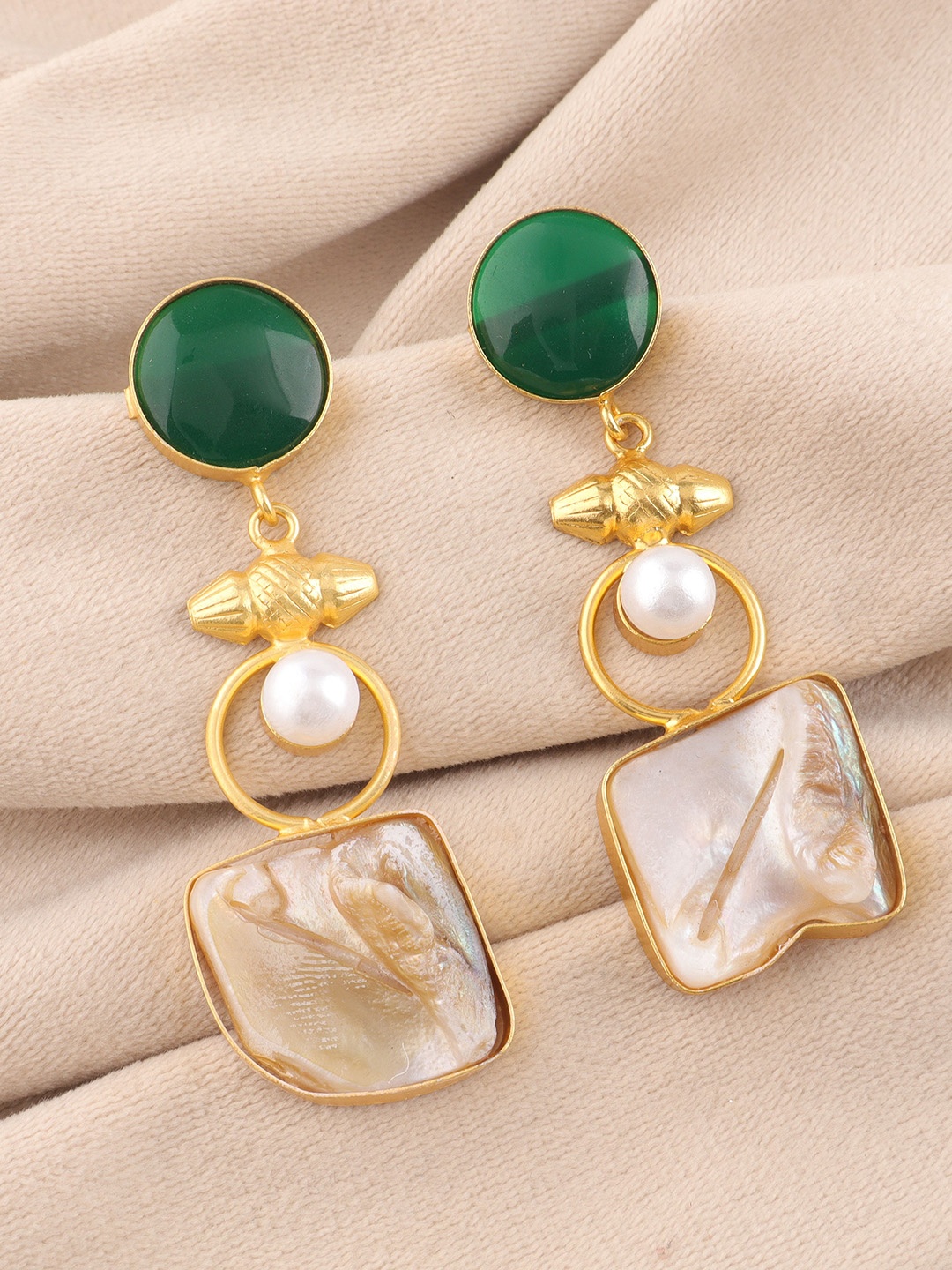 

Ozanoo Teardrop Shaped Drop Earrings, Green
