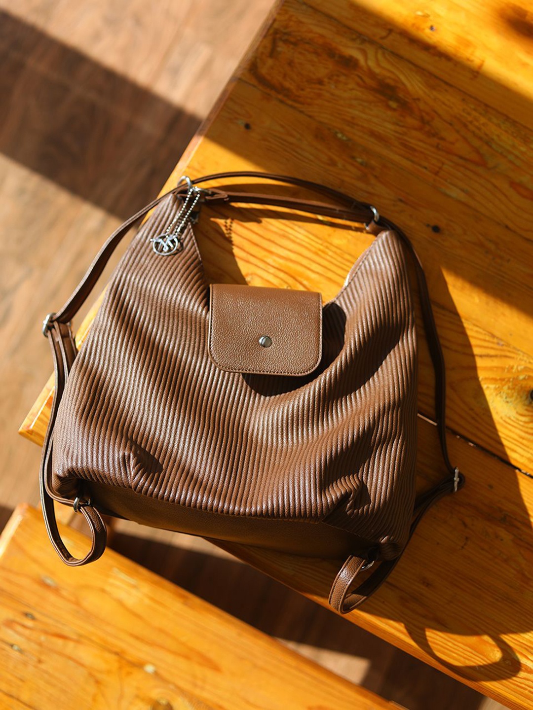 

Monrow PU Structured Tote Bag, Brown