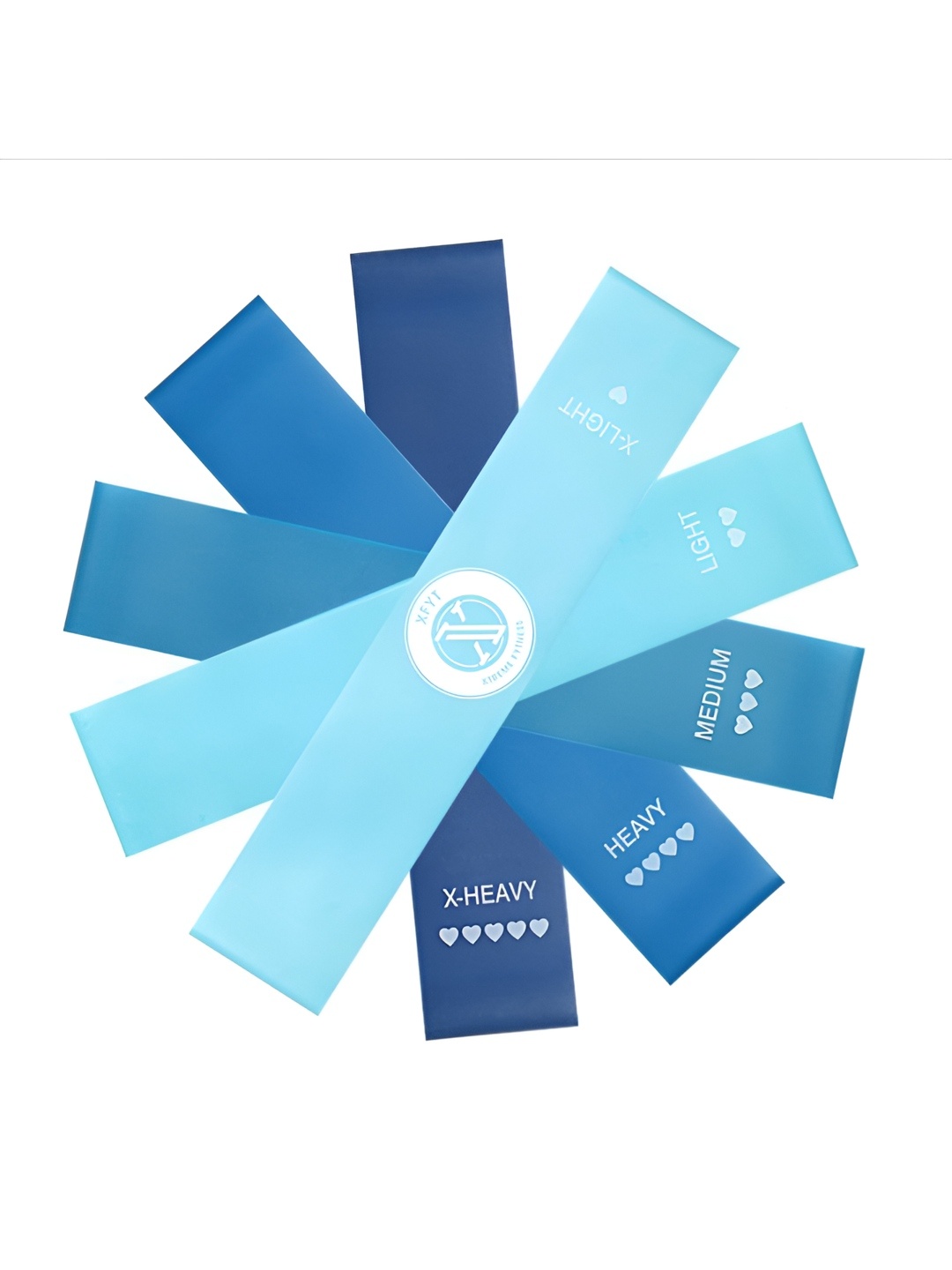 

XFyt Set Of 5 Anti-Slip Resistance Loop Bands, Blue