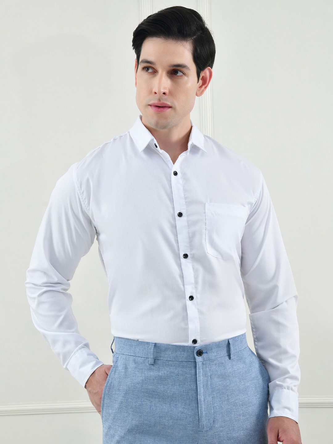 

Metronaut Men Comfort Opaque Formal Shirt, White