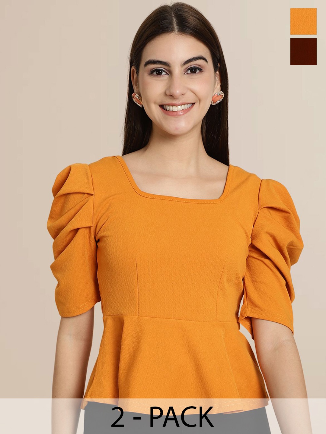 

Tromko Puff Sleeve Top, Multi