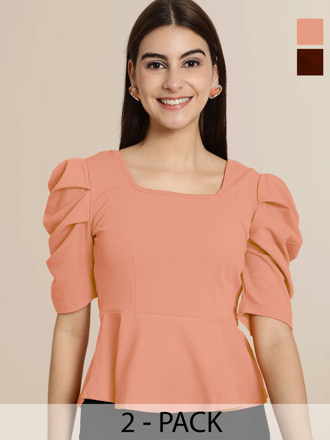 

Tromko Puff Sleeve Top, Multi
