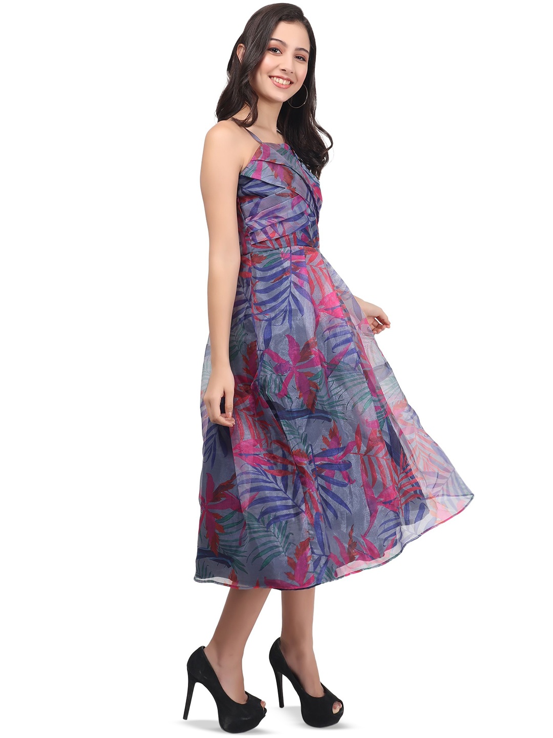 

AUDRAPE Fit & Flare Sleeveless Dress, Violet