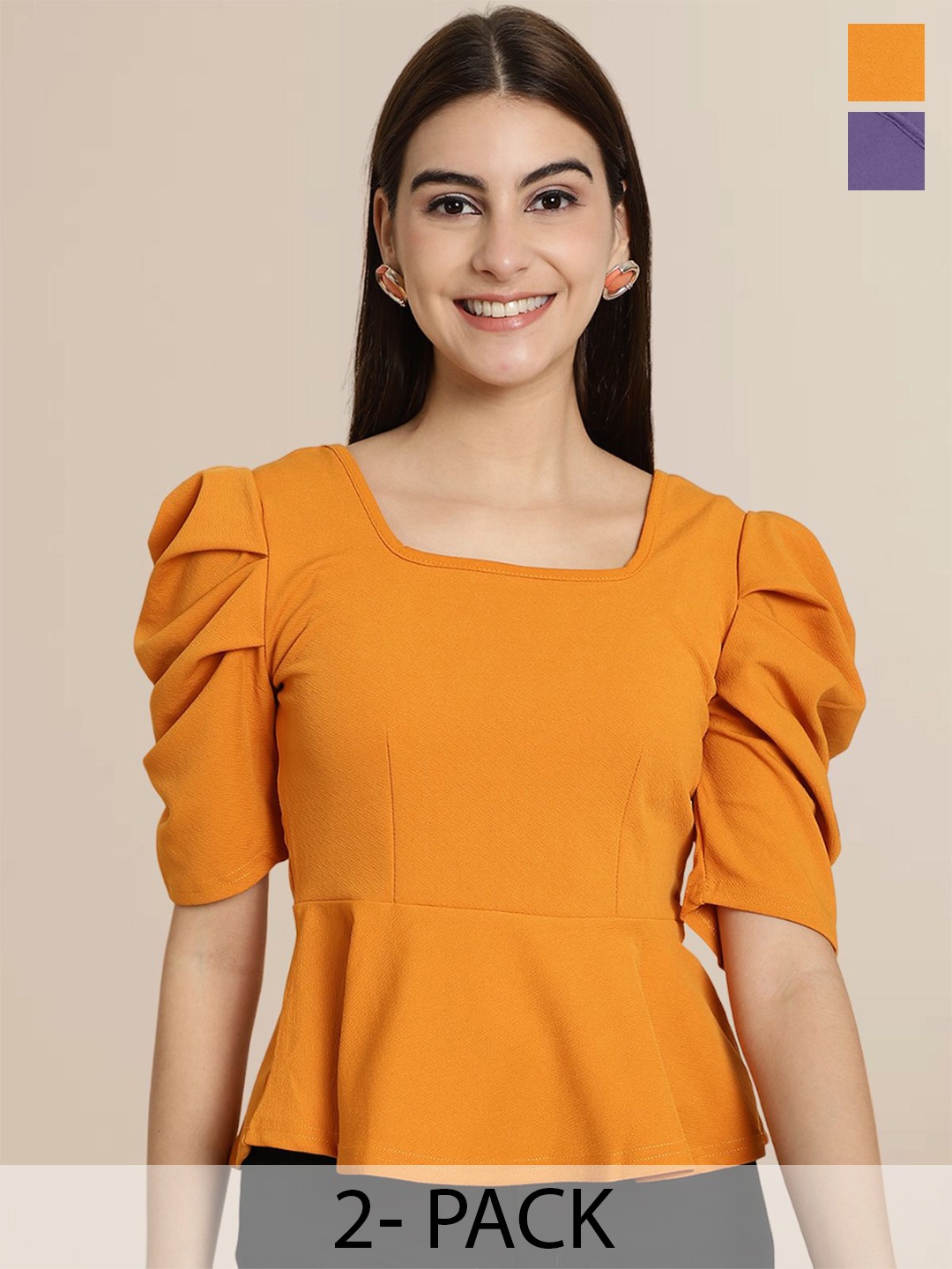 

Tromko Puff Sleeve Top, Multi