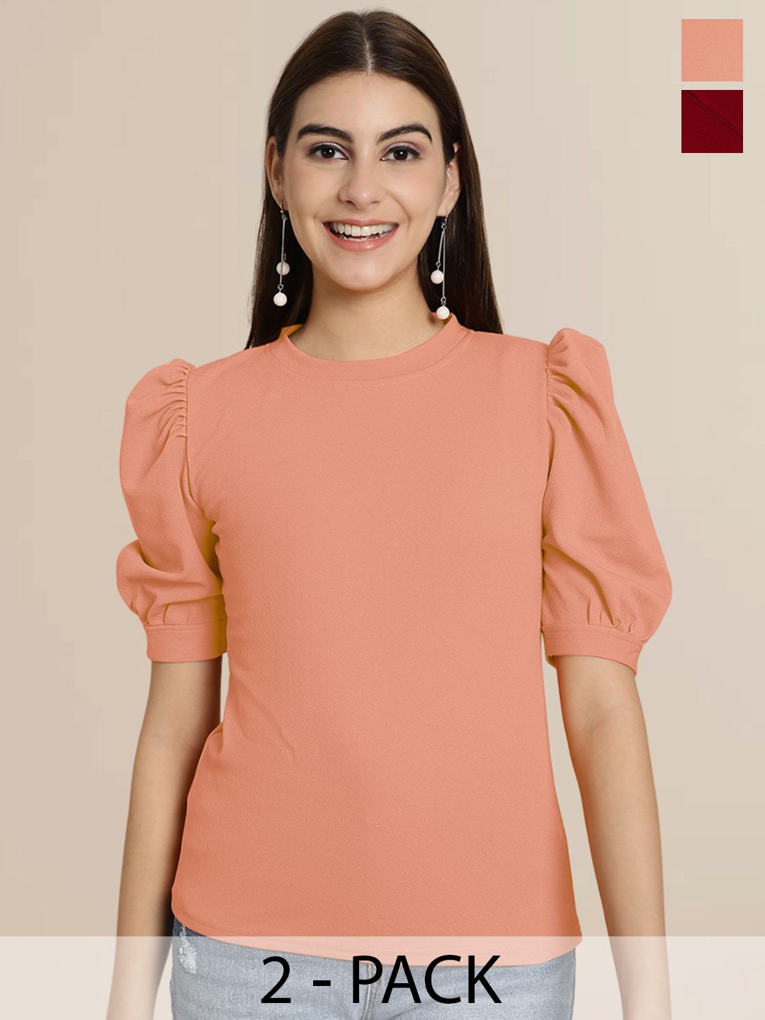 

Tromko Puff Sleeve Top, Multi