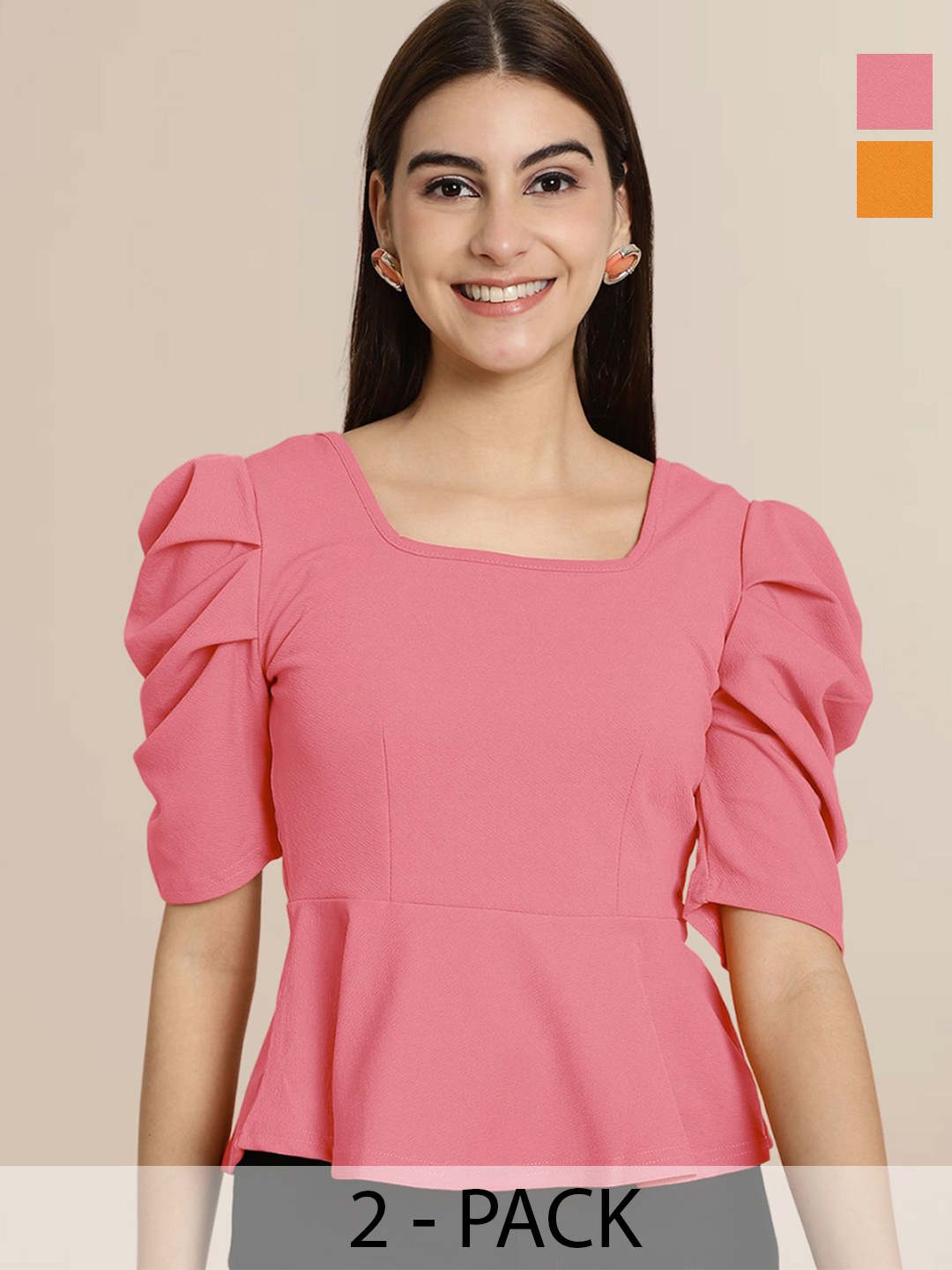 

Tromko Puff Sleeve Top, Multi