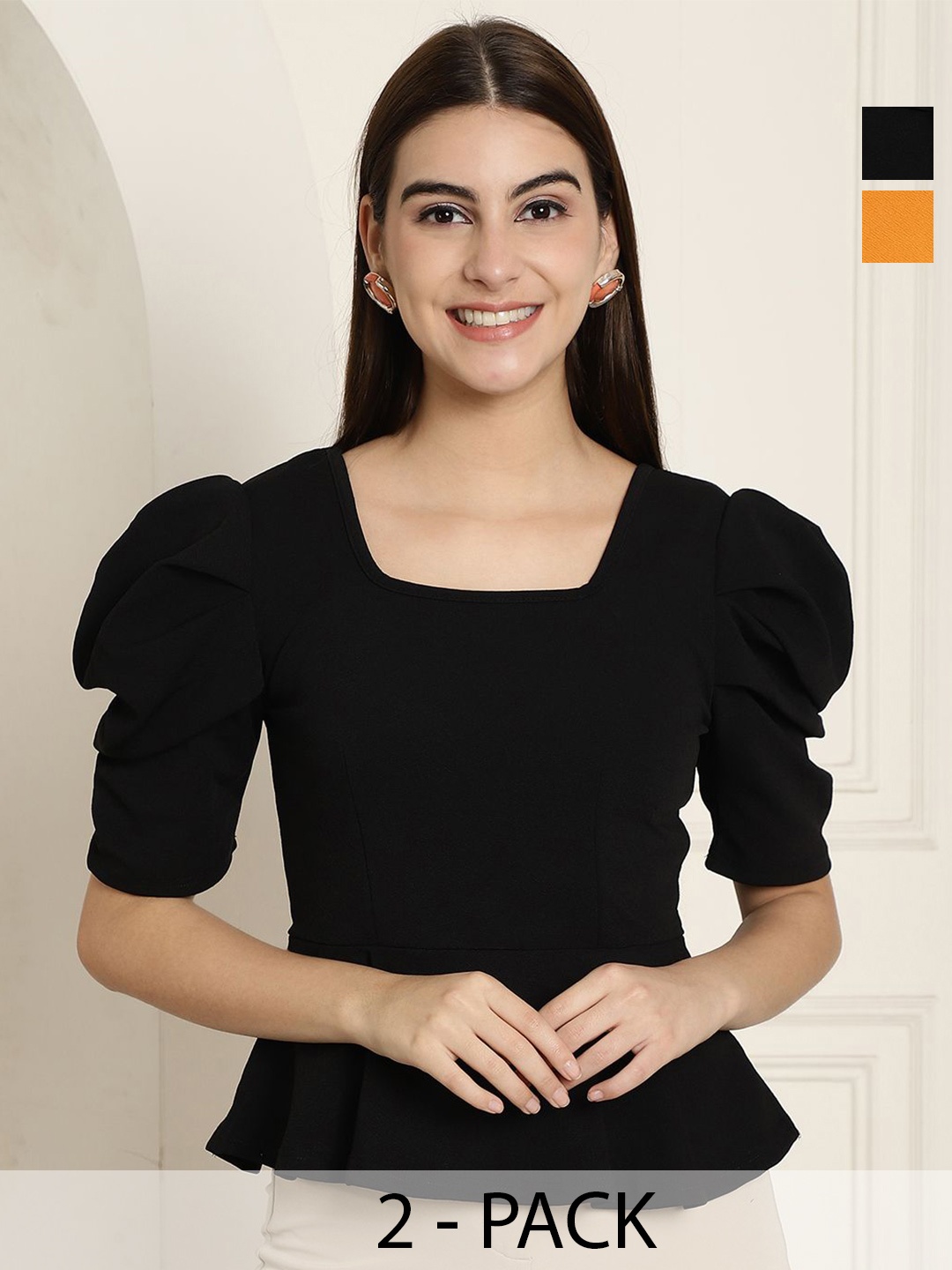 

Tromko Puff Sleeve Top, Multi