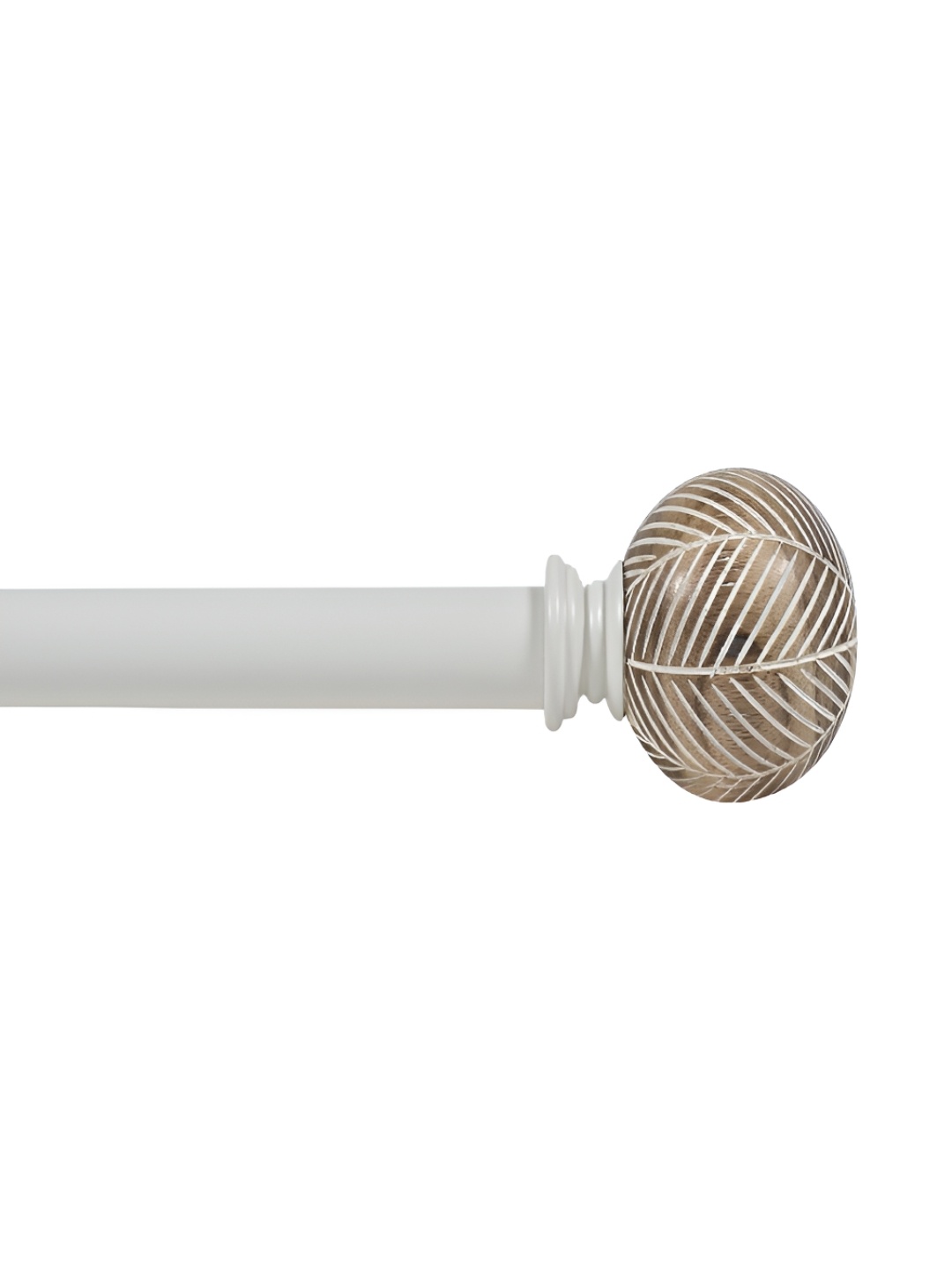 

Deco Window White & Brown Extendable Curtain Rods With Brackets