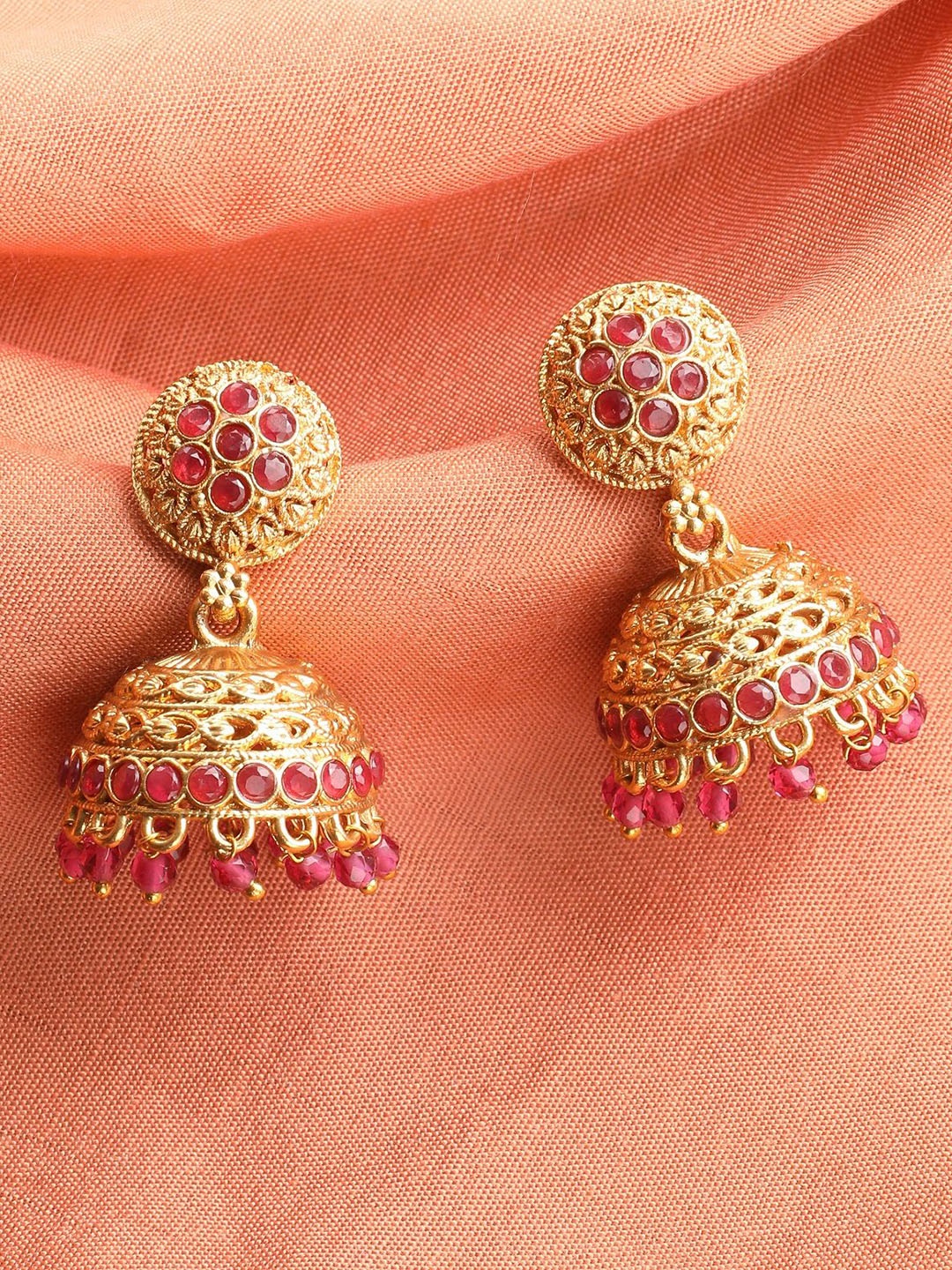 

NILA Contemporary Jhumkas Earrings, Gold