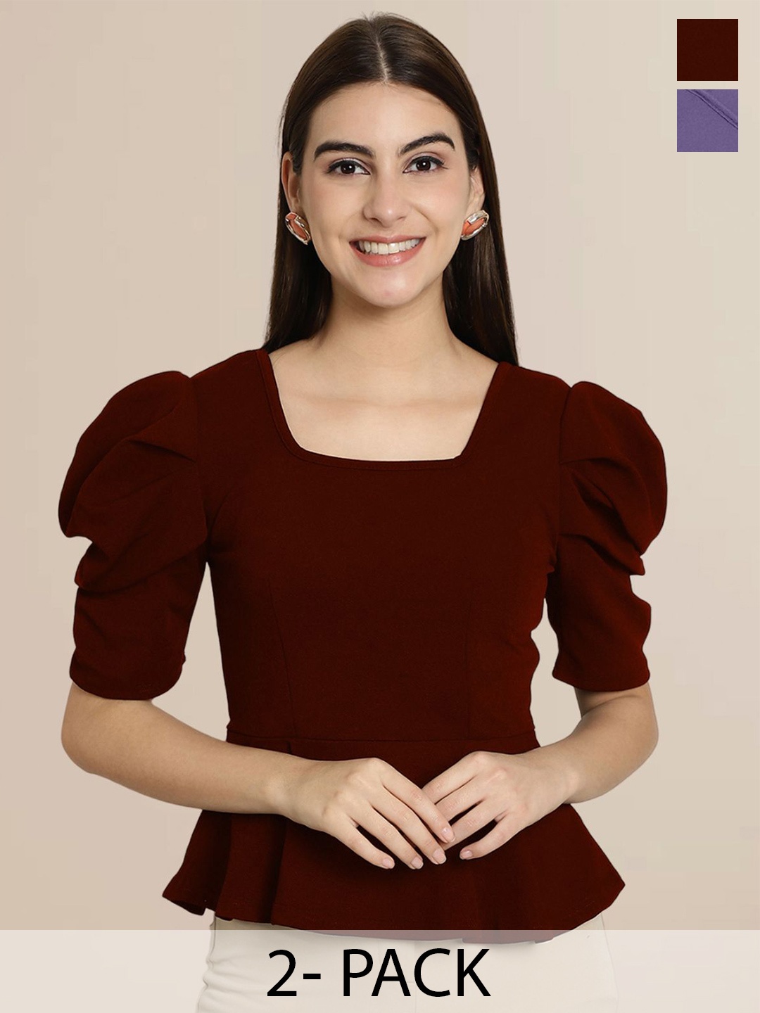 

Tromko Puff Sleeve Top, Multi