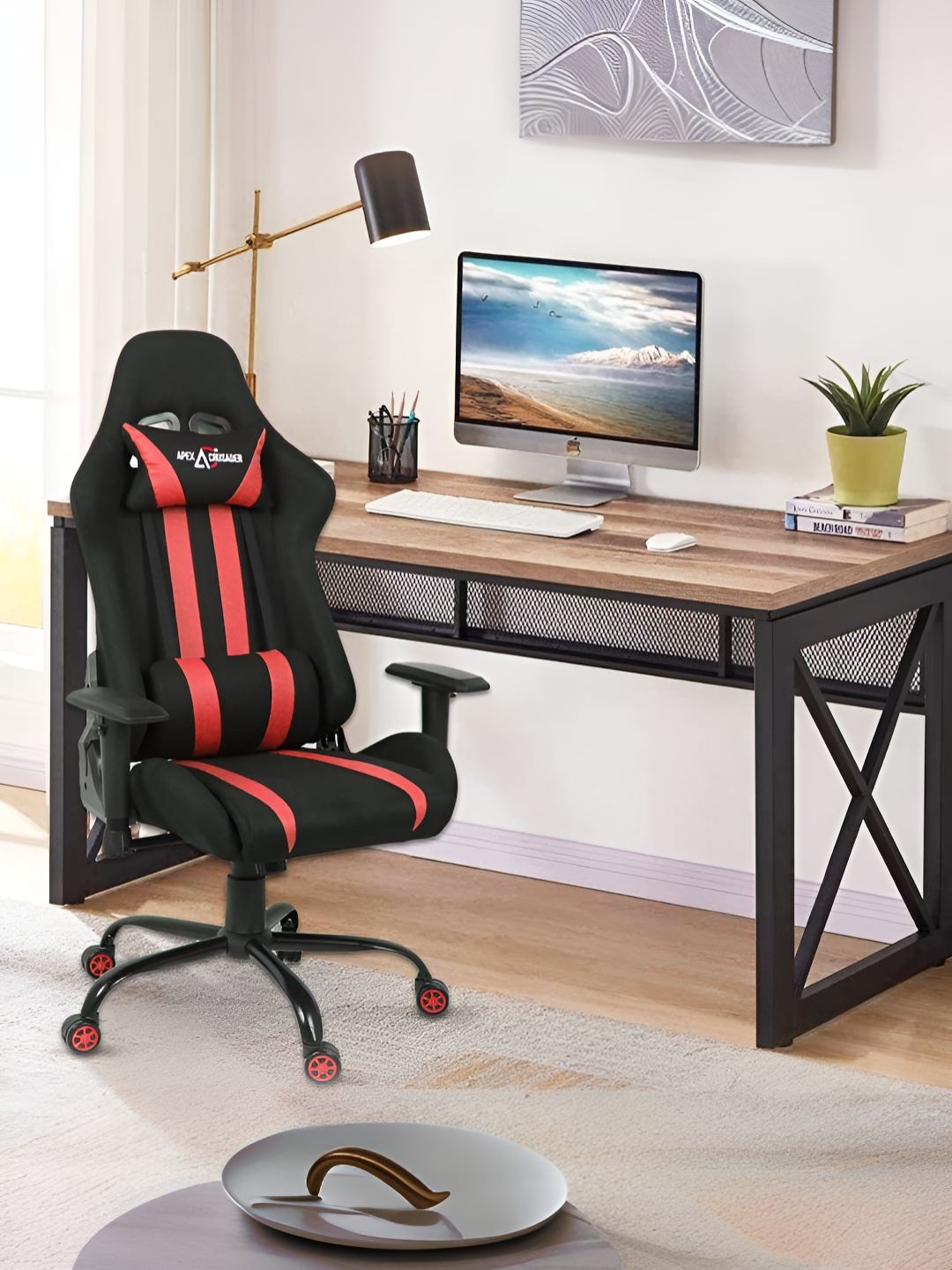 

SAVYA HOME BlackApex Crusader StudyGaming Chair, Black