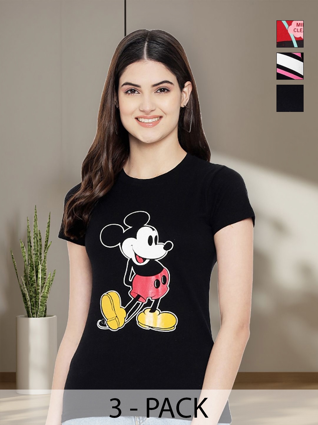 

Tromko Women Typography 3 Printed Applique T-shirt, Multi