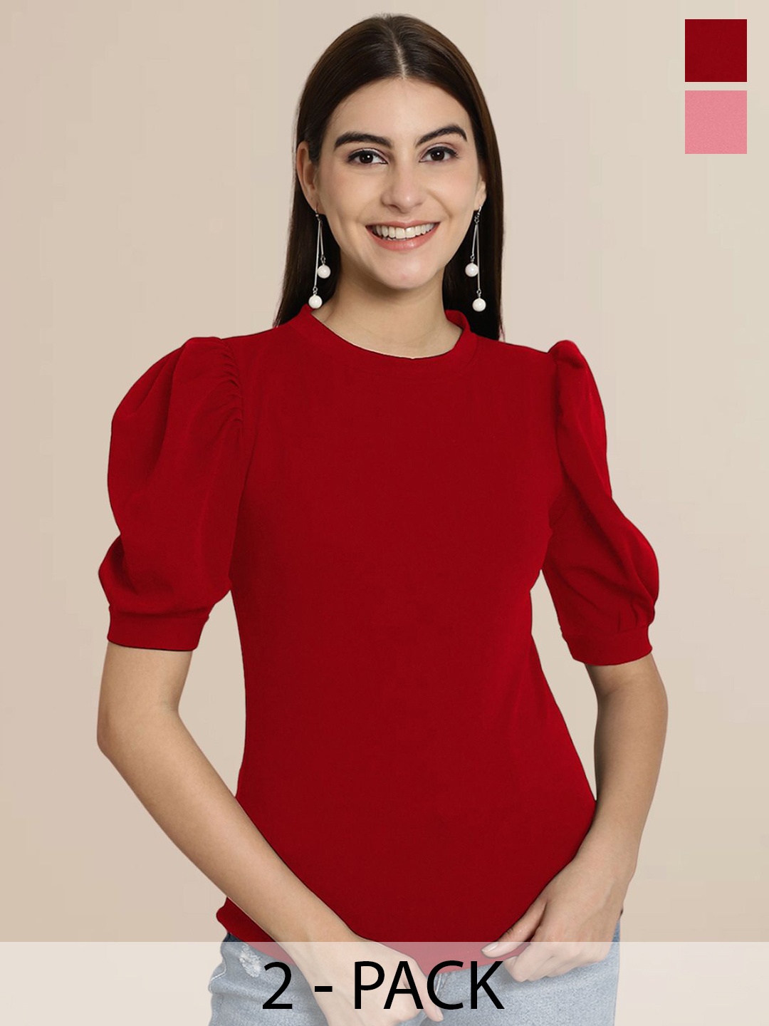 

Tromko Puff Sleeve Top, Multi