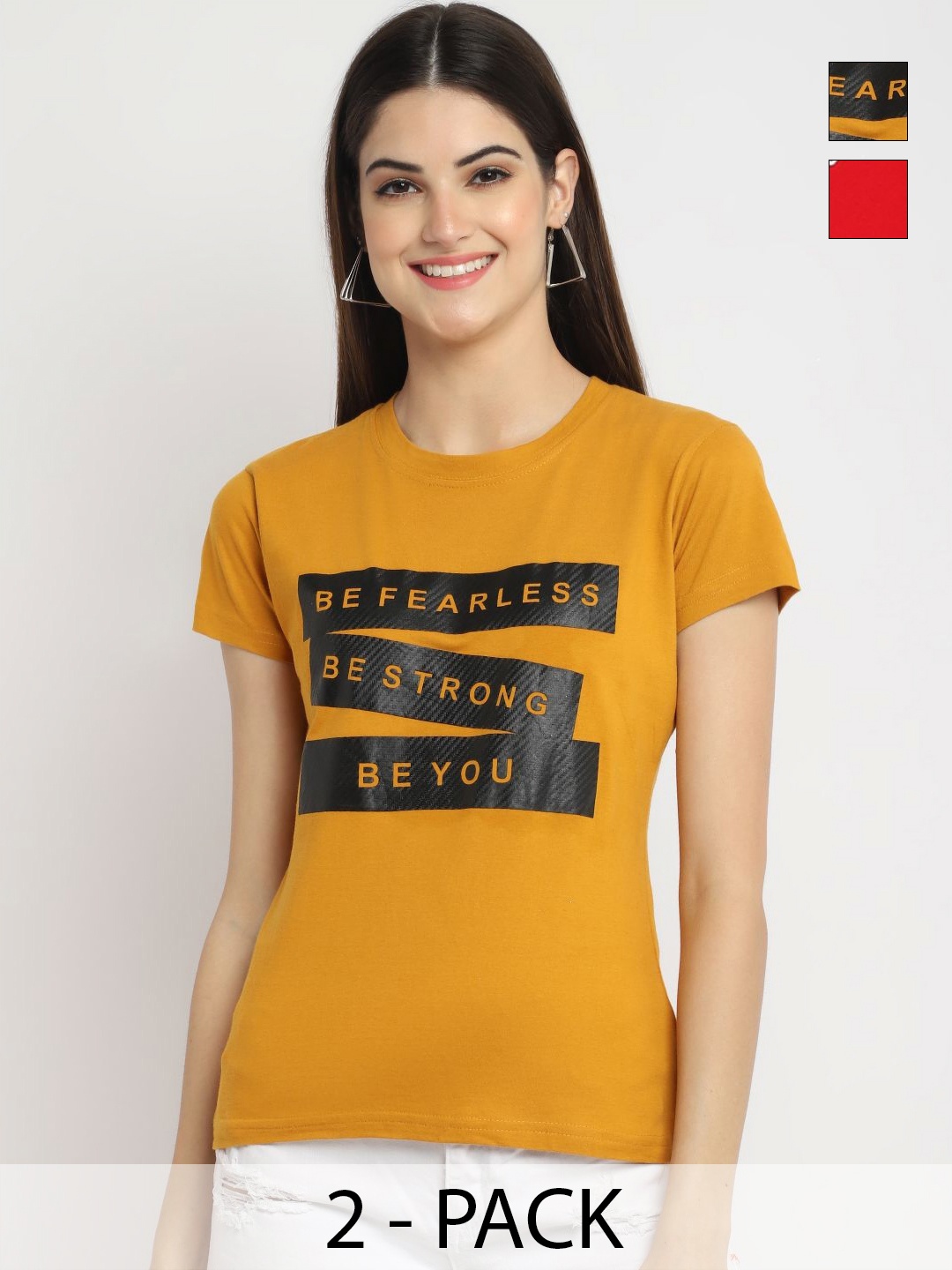 

Tromko Women Typography Printed T-shirt, Multi