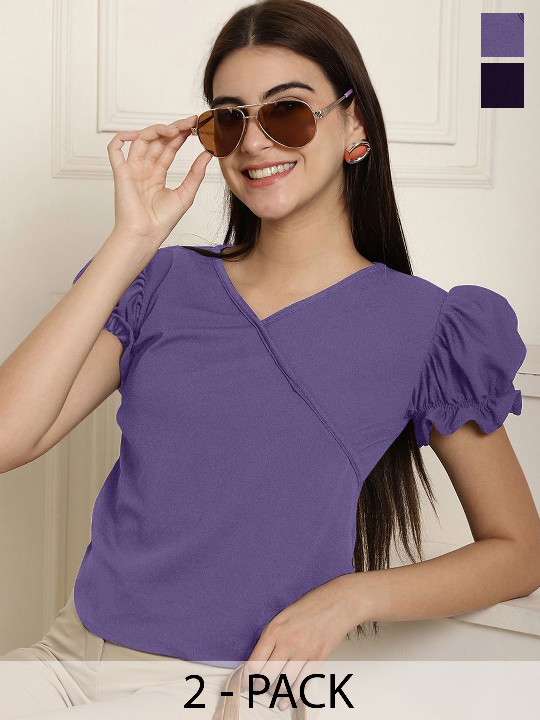

Tromko Puff Sleeve Top, Multi