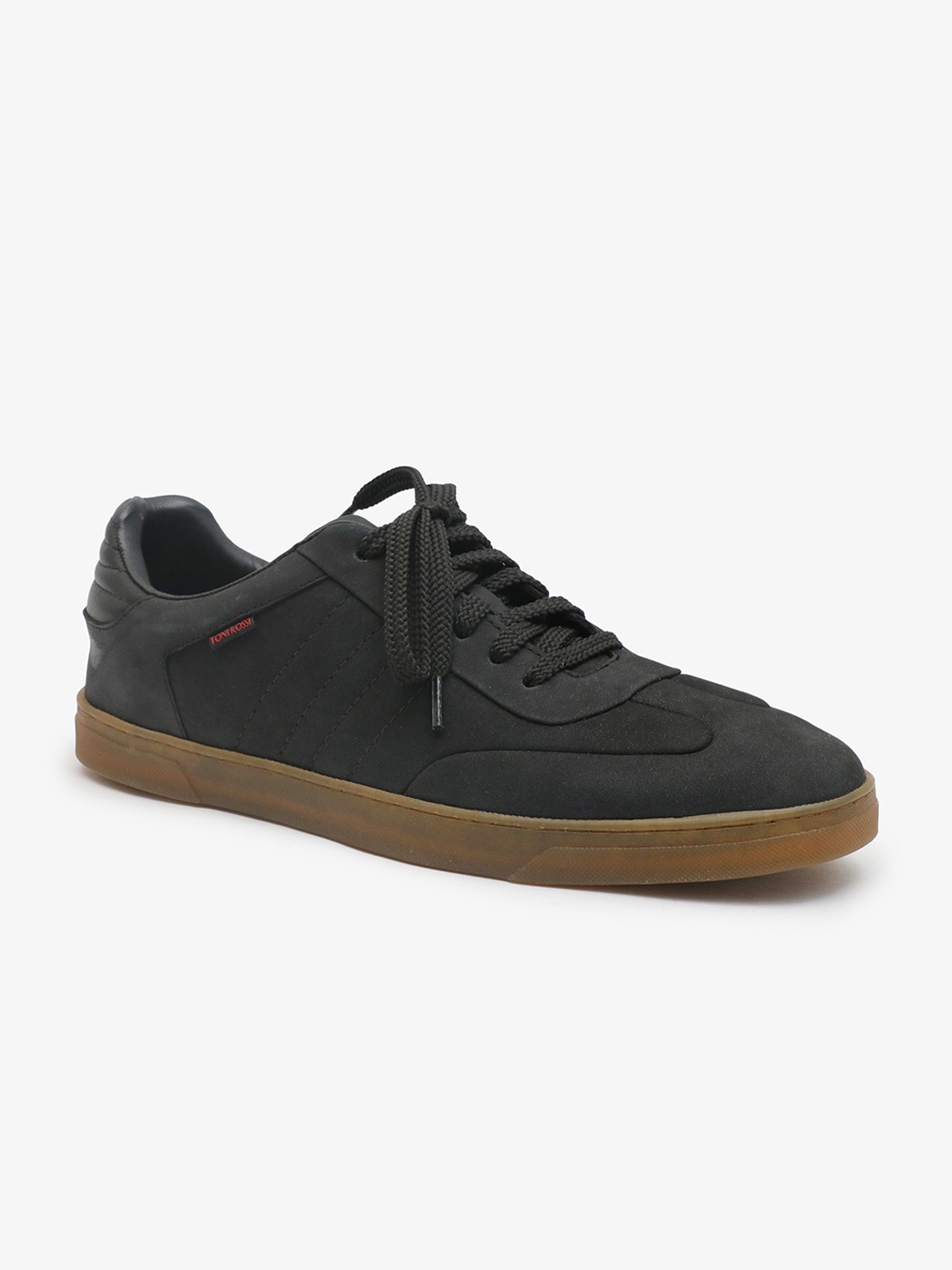 

TONI ROSSI Men Leather Sneakers, Black
