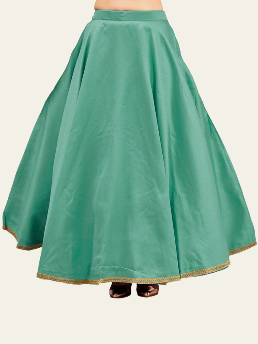 

Studio Shringaar Flared Maxi Ethnic Skirt, Green